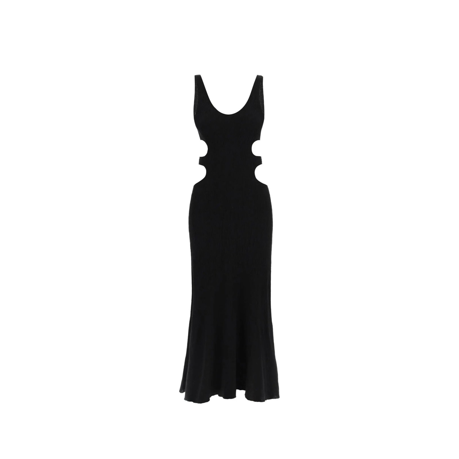 Shop Chloé Cut-out Knitted Dress In Black