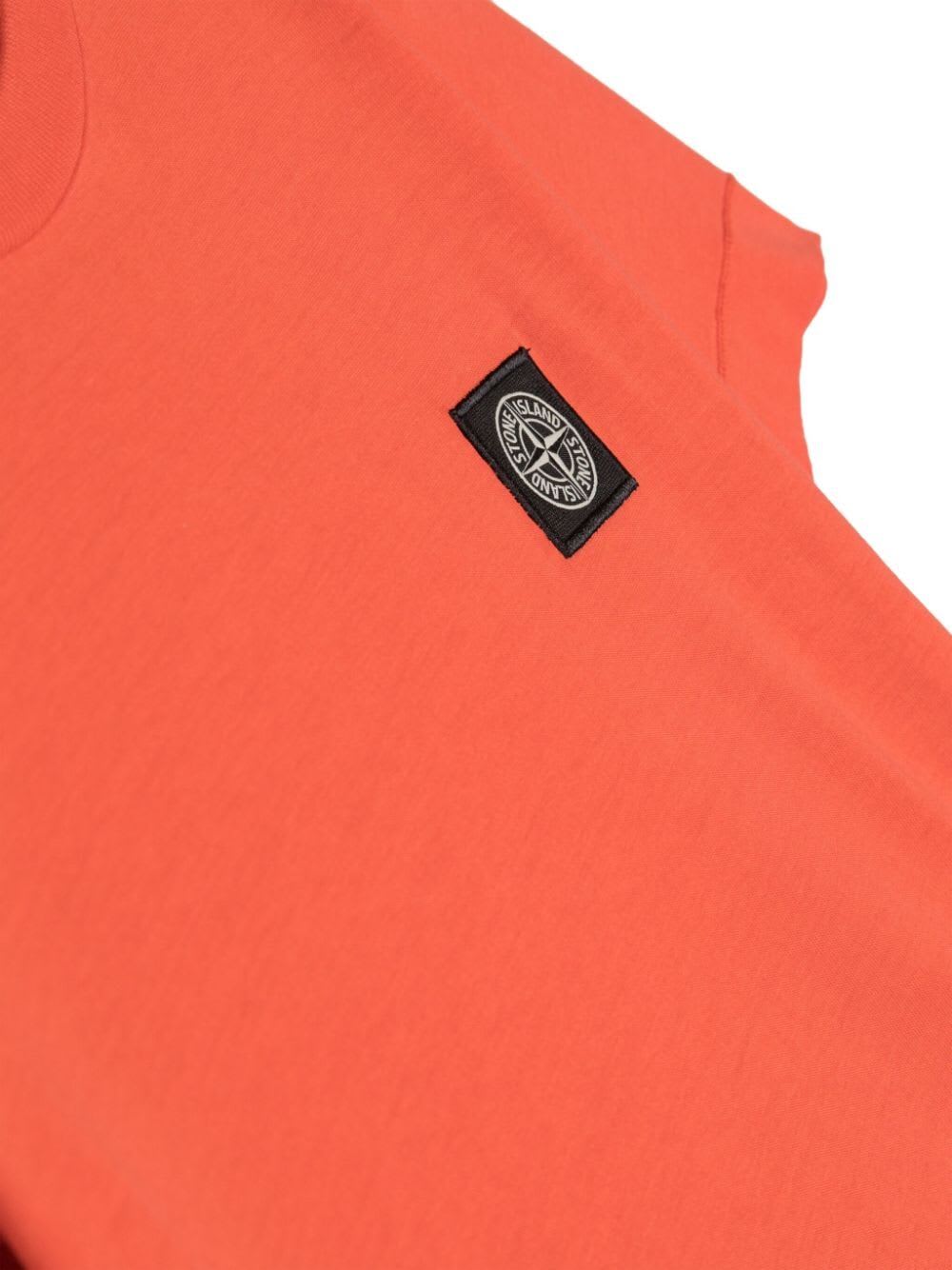 Shop Stone Island Junior T-shirt In Orange Red