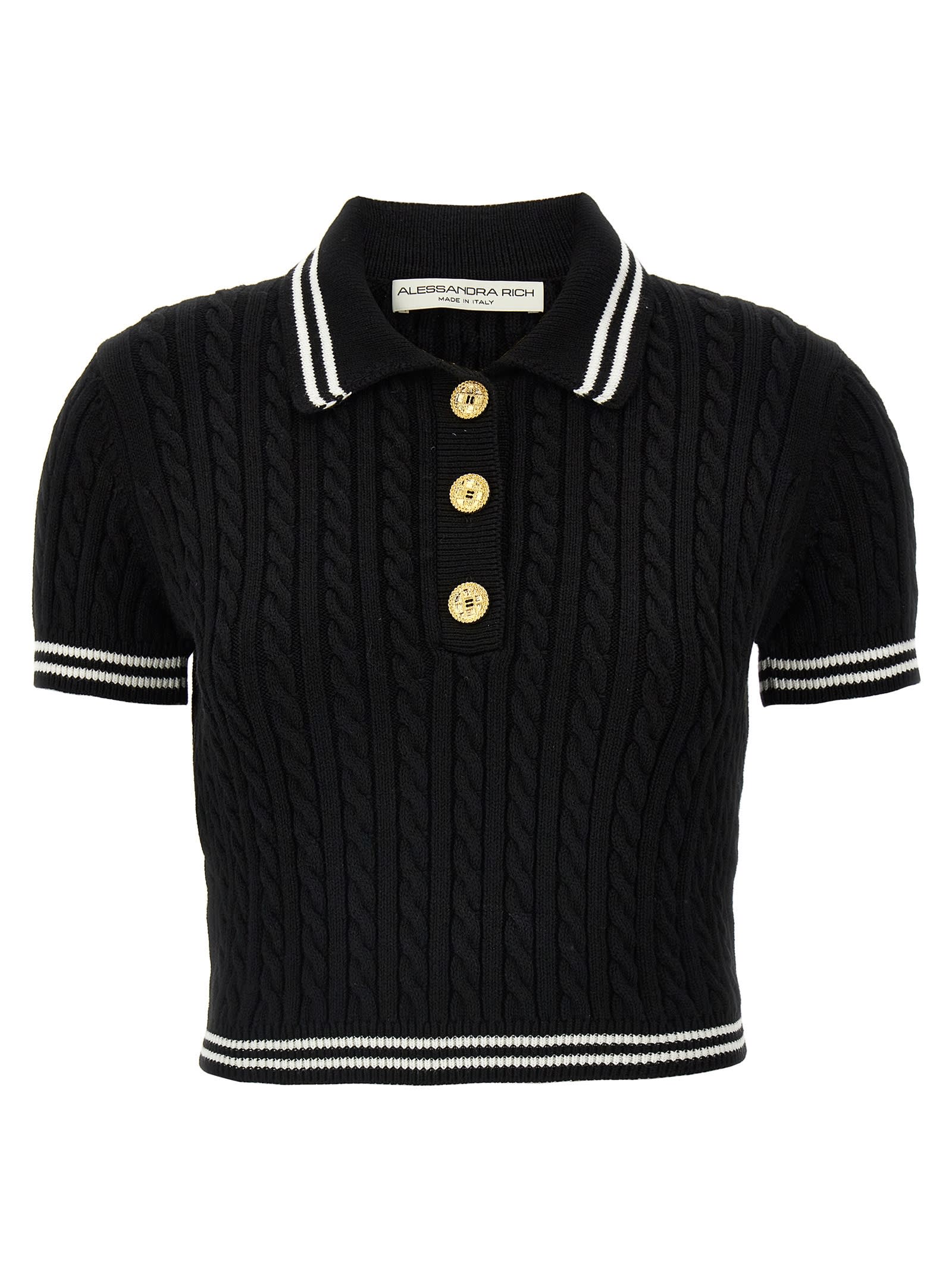 Braided Polo Shirt