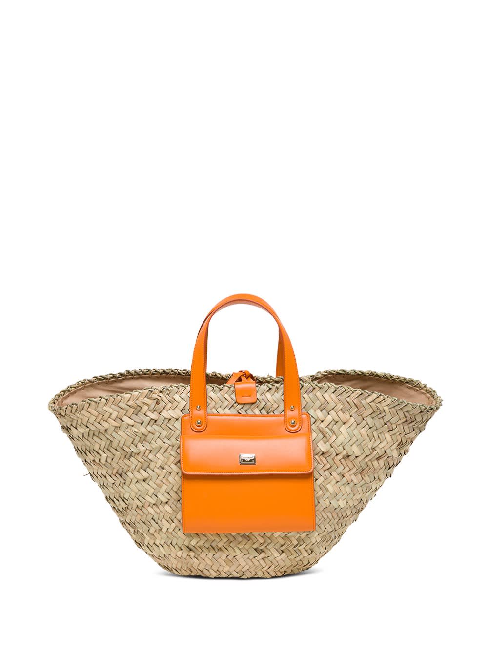 Dolce & Gabbana Kendra Straw Handbag