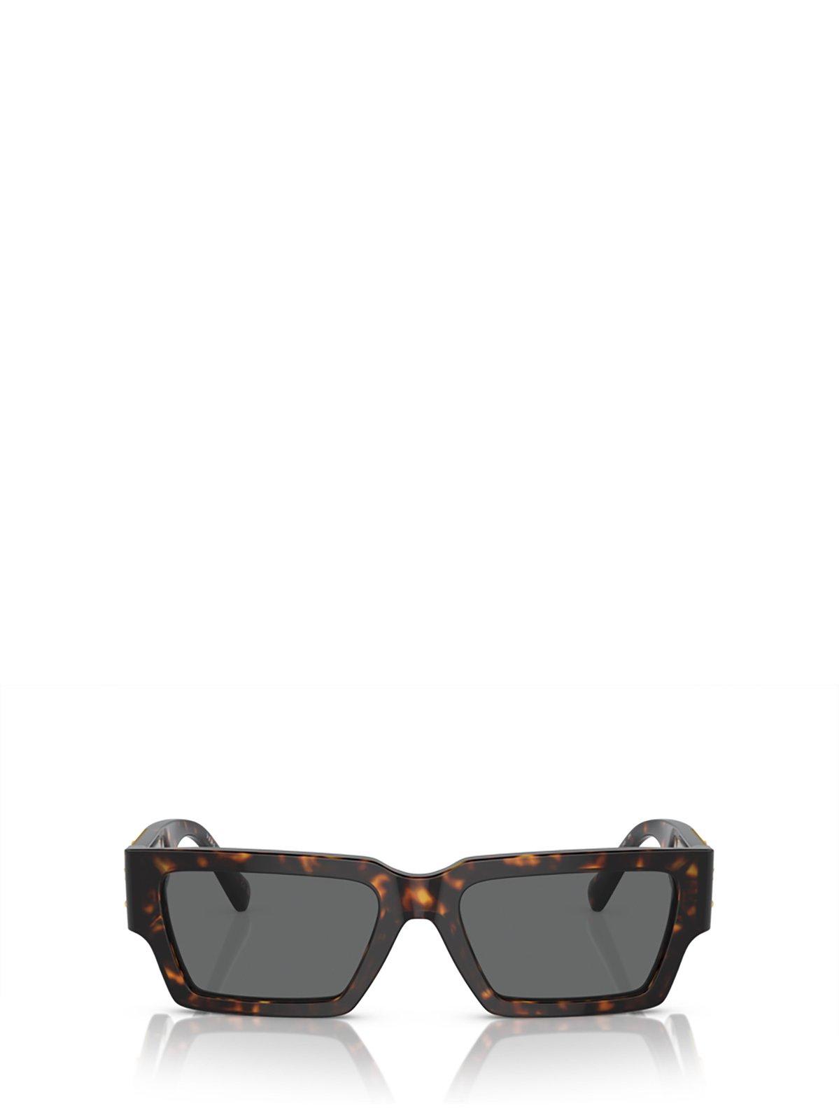 Shop Versace Rectangle Frame Sunglasses In 108/87