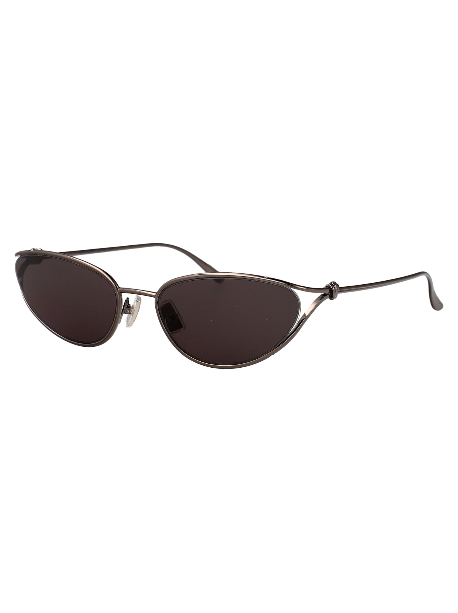 Bottega Veneta Sunglasses In Ruthenium-ruthenium-grey