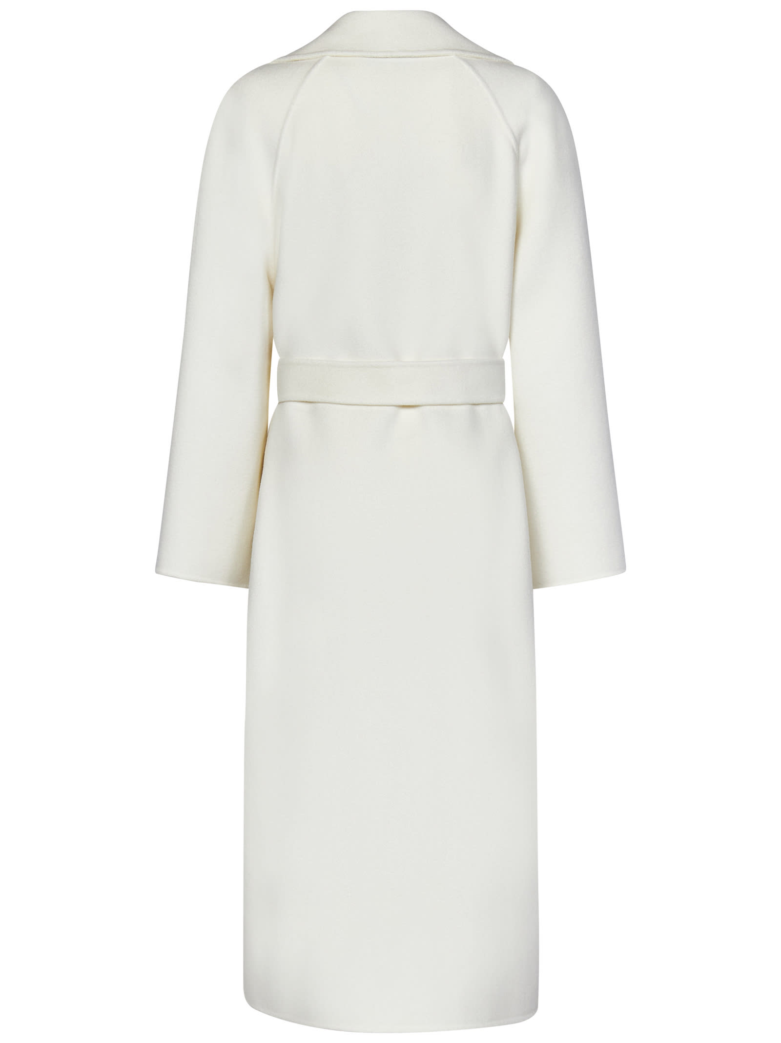 Shop Alberta Ferretti Coat In Ivory