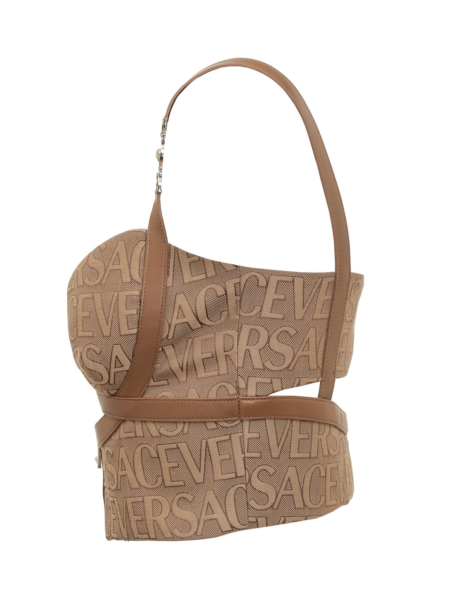 VERSACE ALLOVER BUSTIER TOP