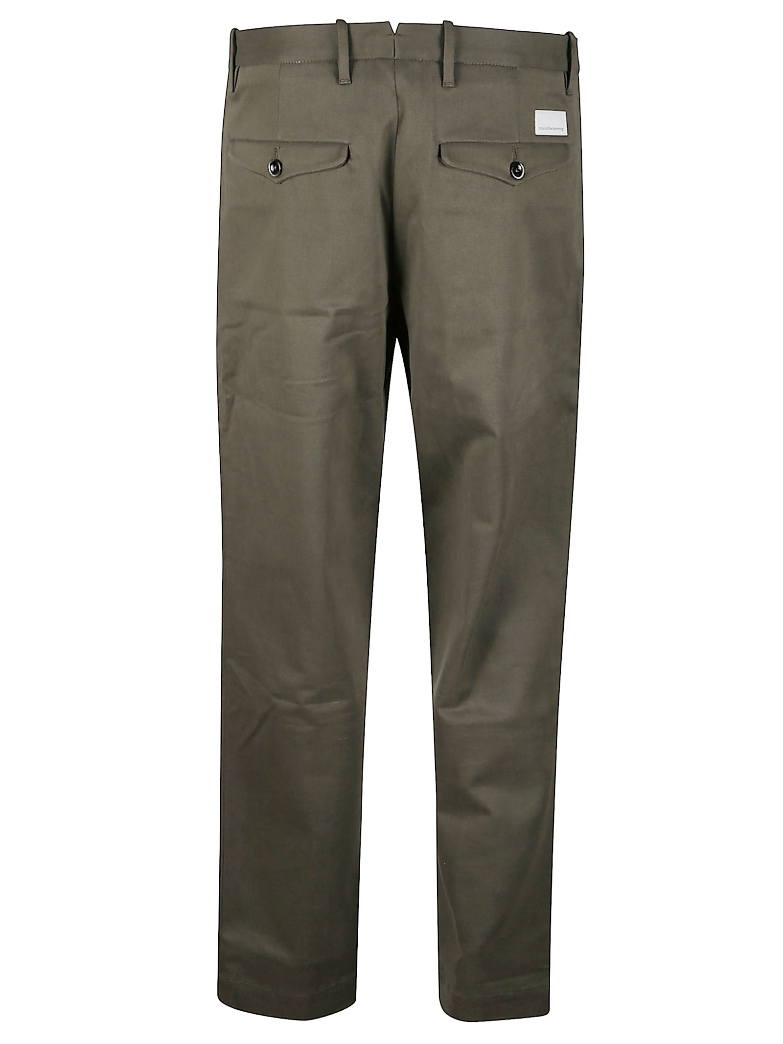 Nine In The Morning Buttoned Pocketed Straight-leg Trousers In Green