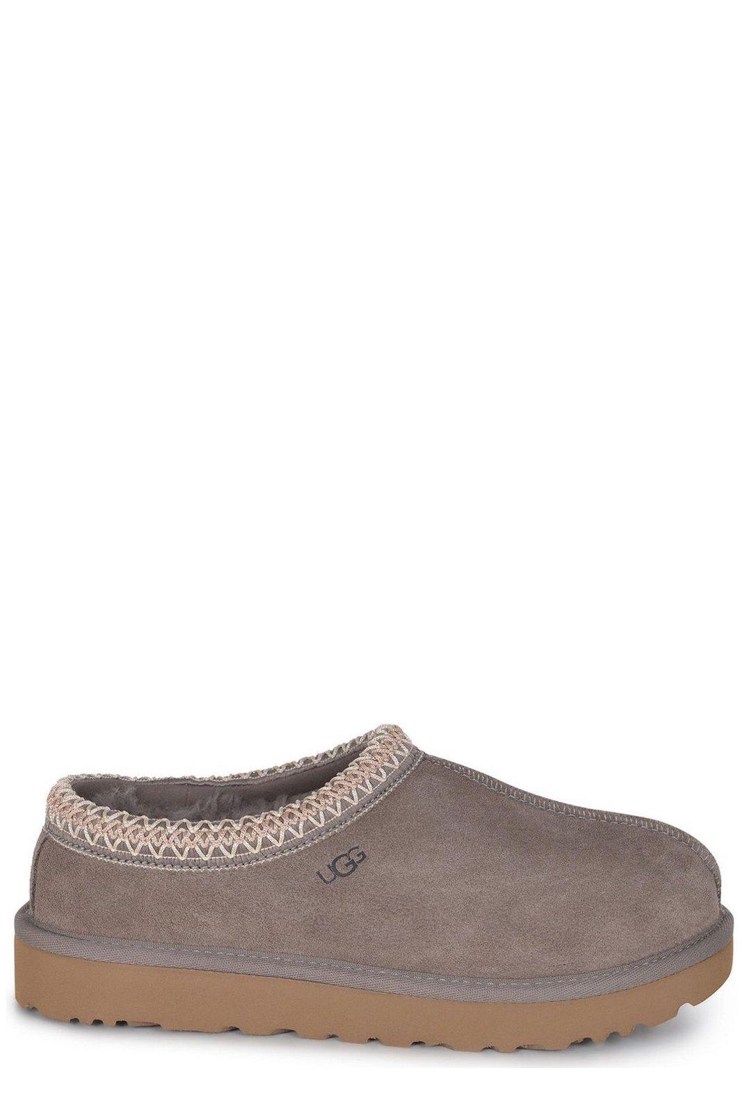 Ugg Tasman Logo Embossed Slippers In Gray