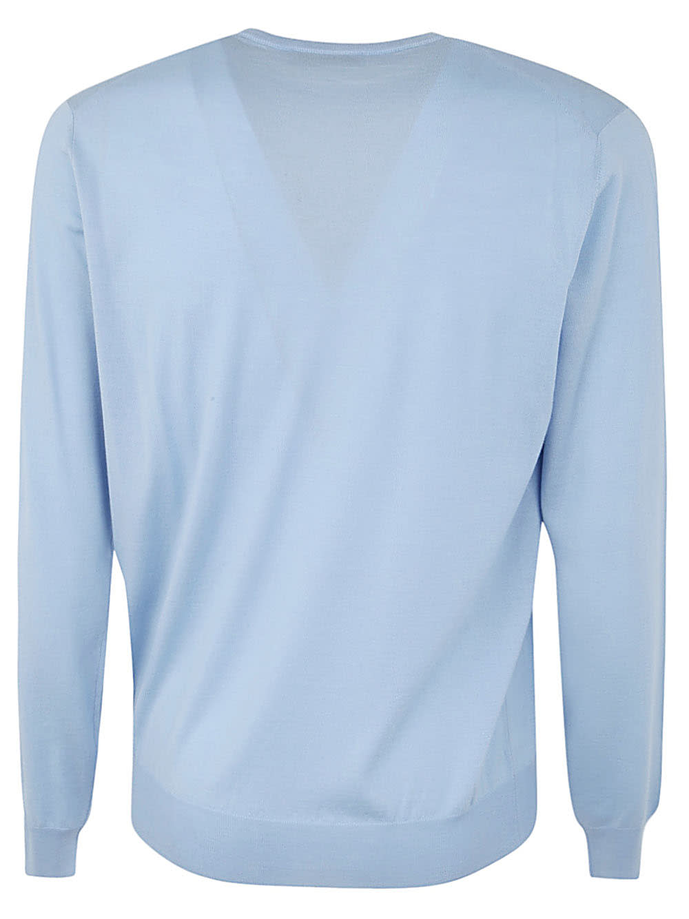 Shop Filippo De Laurentiis Wool Silk Cashmere Long Sleeves Crew Neck Sweater In Light Blue