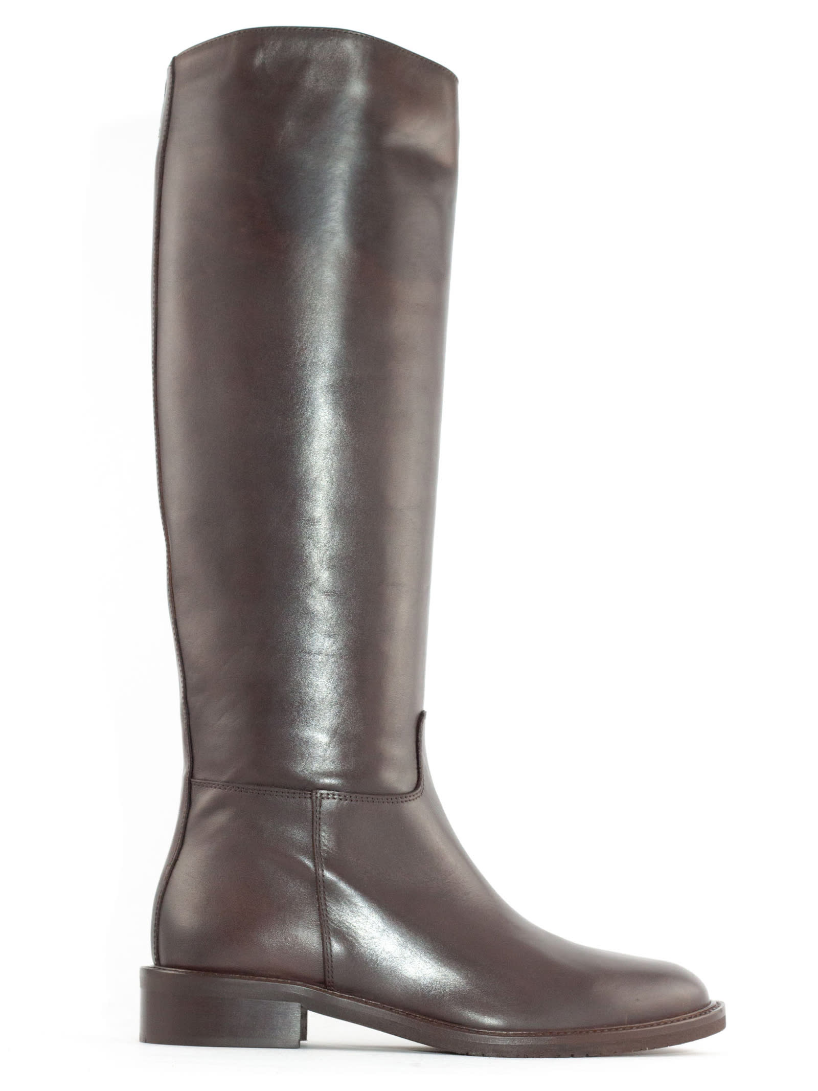 Dark Brown Leather Boot