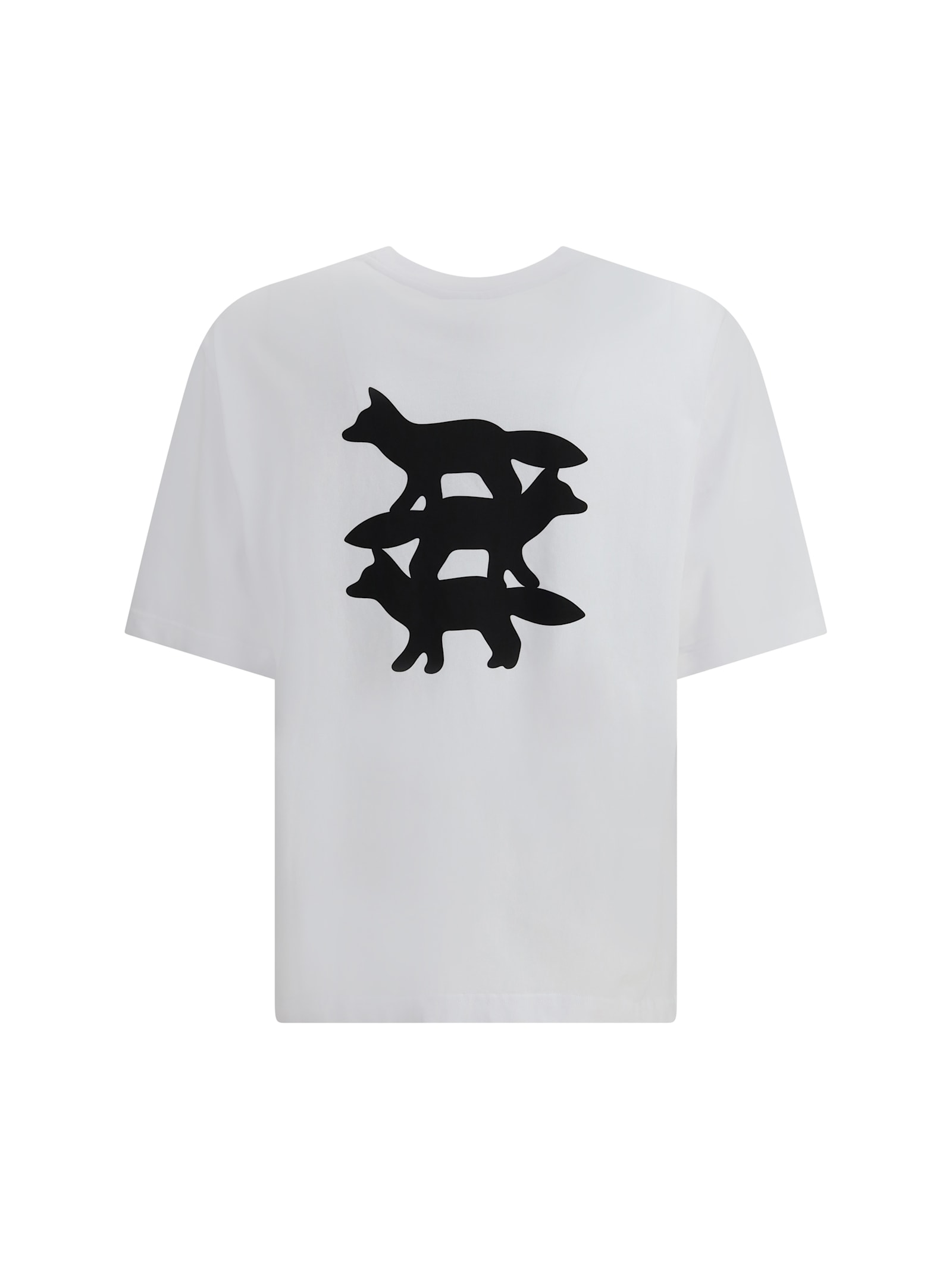 Maison Kitsuné Stunt Fox Oversized Fit T-shirt Clothing In White