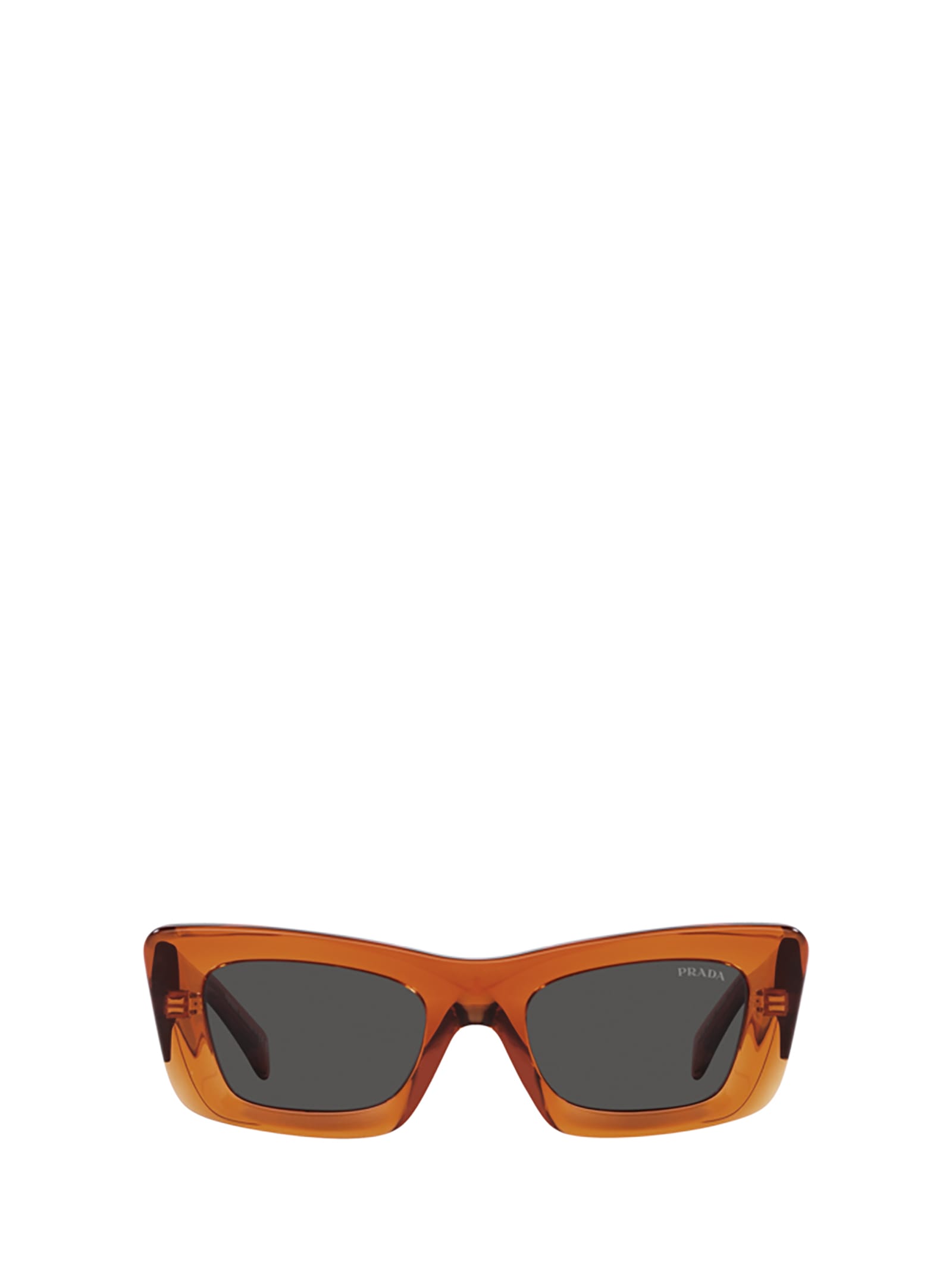 Shop Prada Pr 13zs Crystal Orange Sunglasses