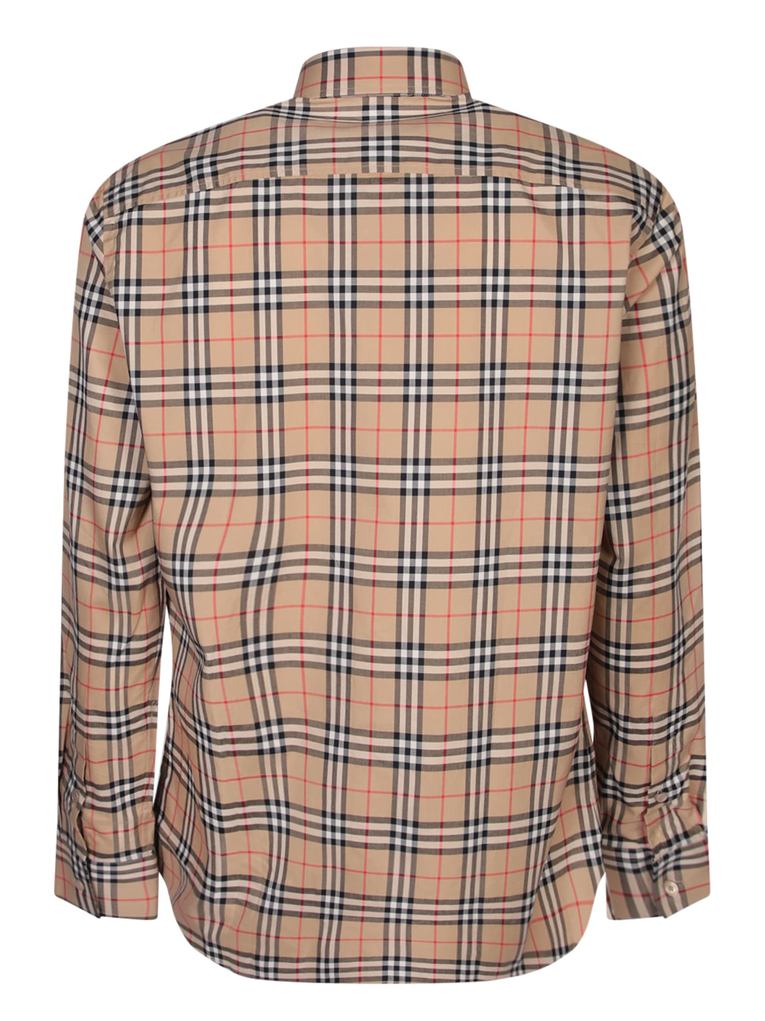 Burberry Classic Check Wool Flannel Shirt For Men In Multi