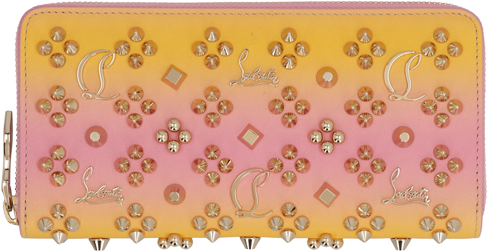 Shop Christian Louboutin Panettone Leather Wallet In Pink