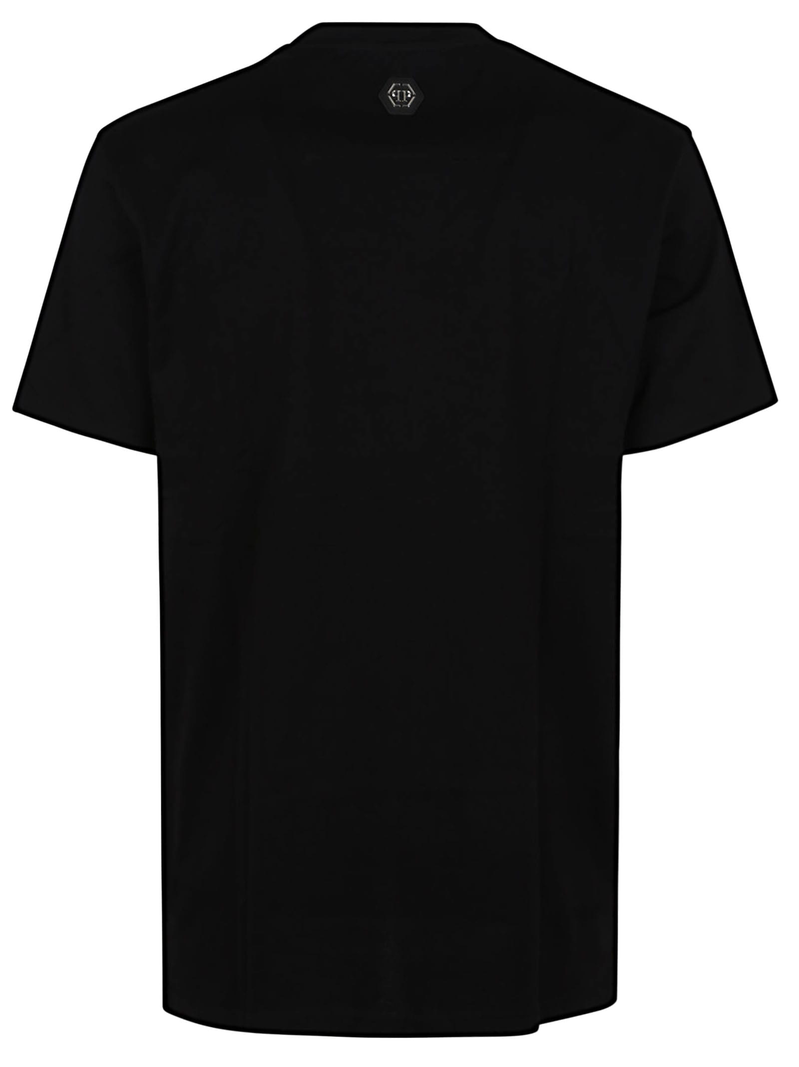 PHILIPP PLEIN JERSEY T-SHIRT ROUND NECK SS RACING CLUB