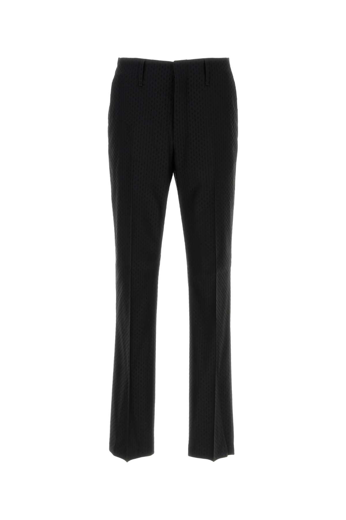 Black Wool Blend Pant