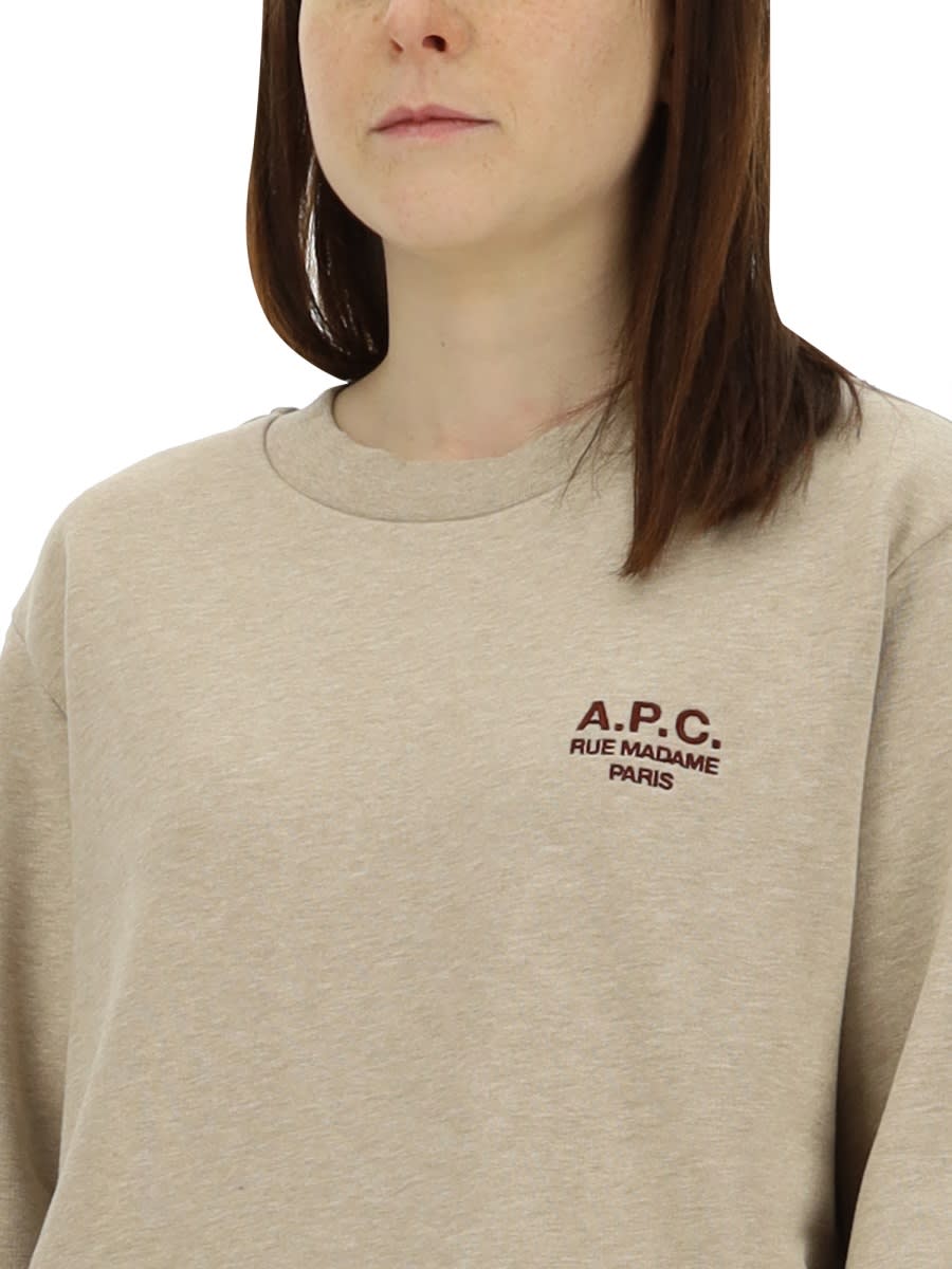 Shop Apc Rue Sweatshirt In Beige