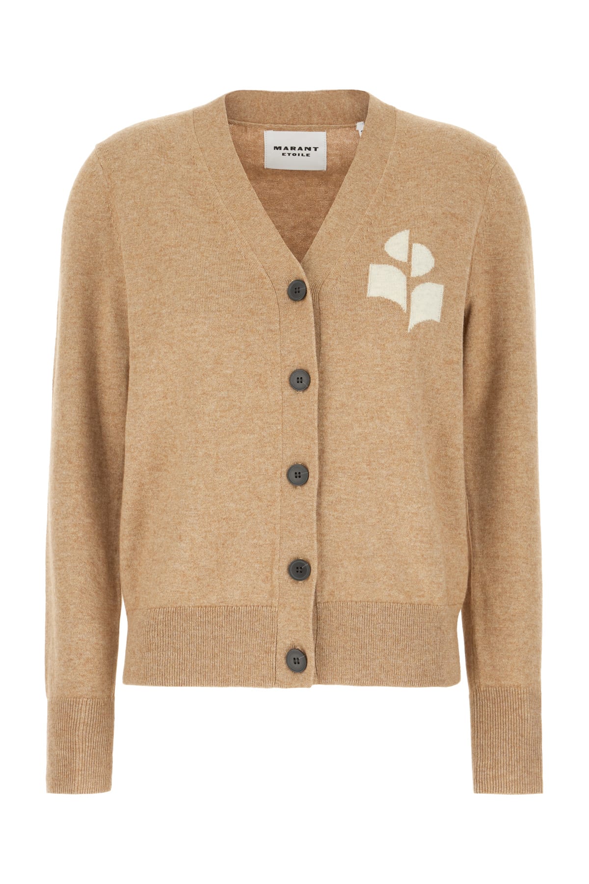 Marant Etoile Camel Cotton Blend Cardigan