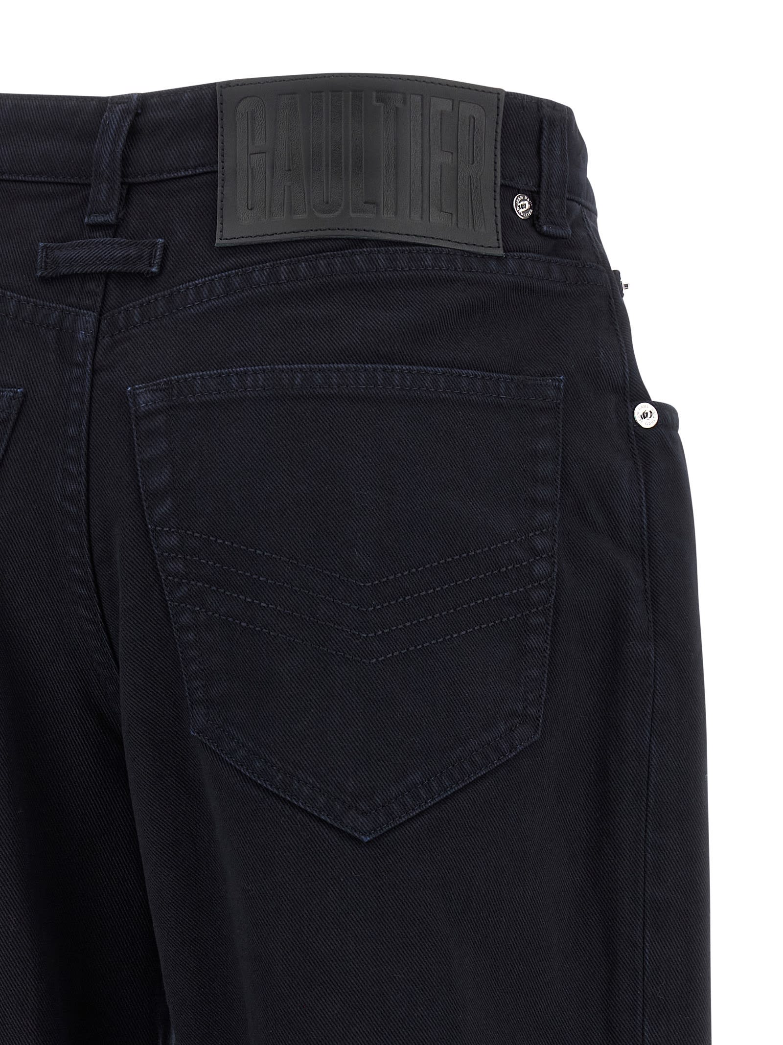 Jean Paul Gaultier The Snap-button Denim Jeans In Blue