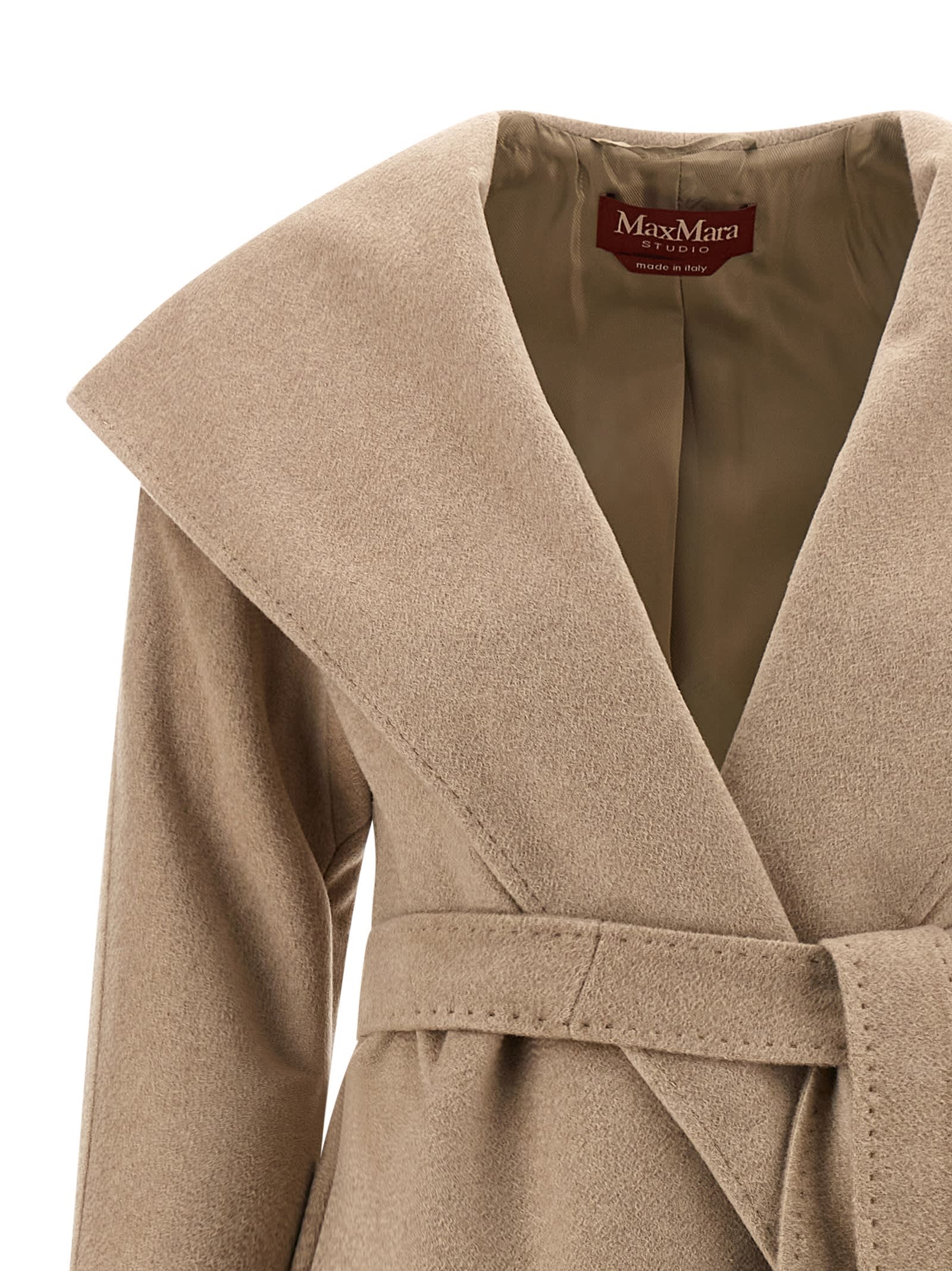 Max Mara Danton Coat In Neutral