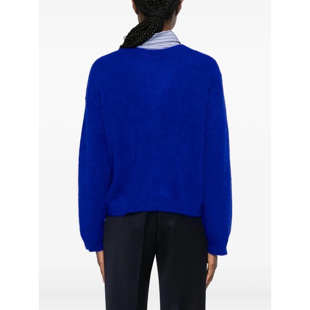 Bellerose Long-sleeved V-neck Sweater In Blue