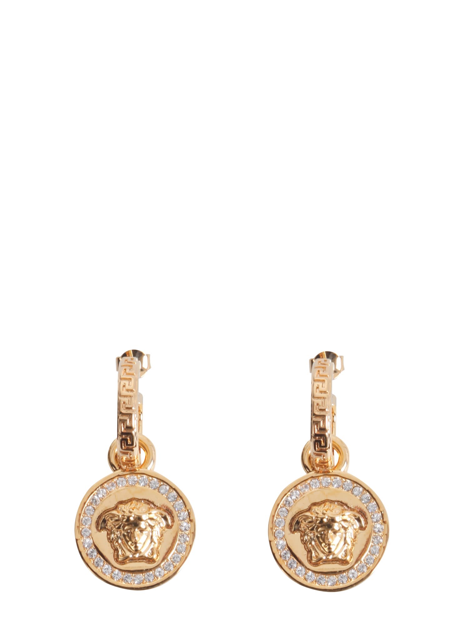 Versace Earrings With Greek And Jellyfish
