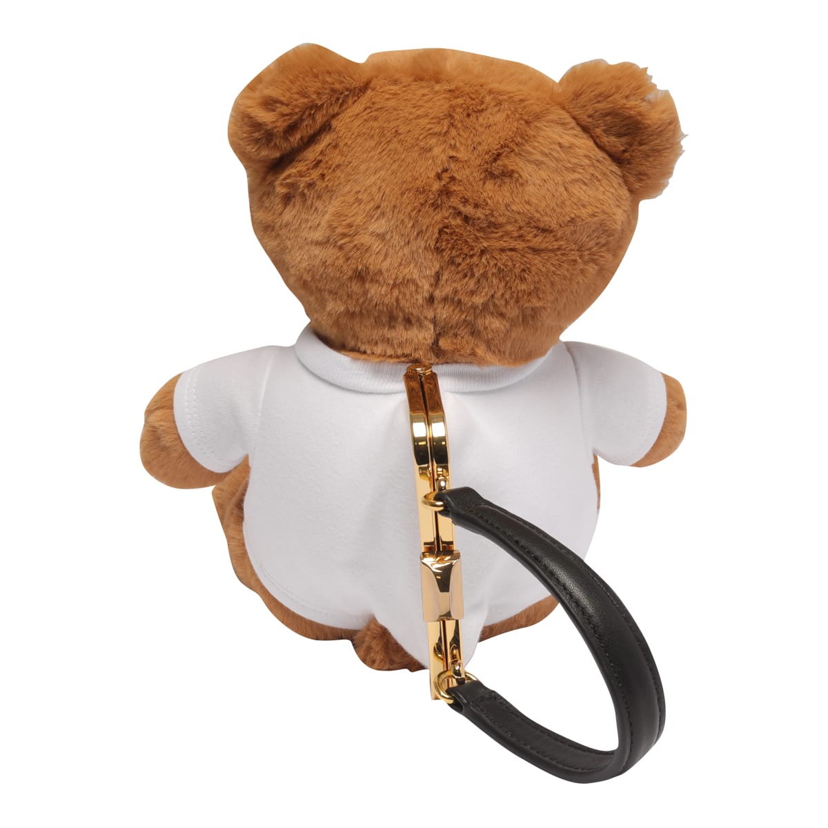 Shop Moschino Teddy Bear Peluche Handbag In Beige