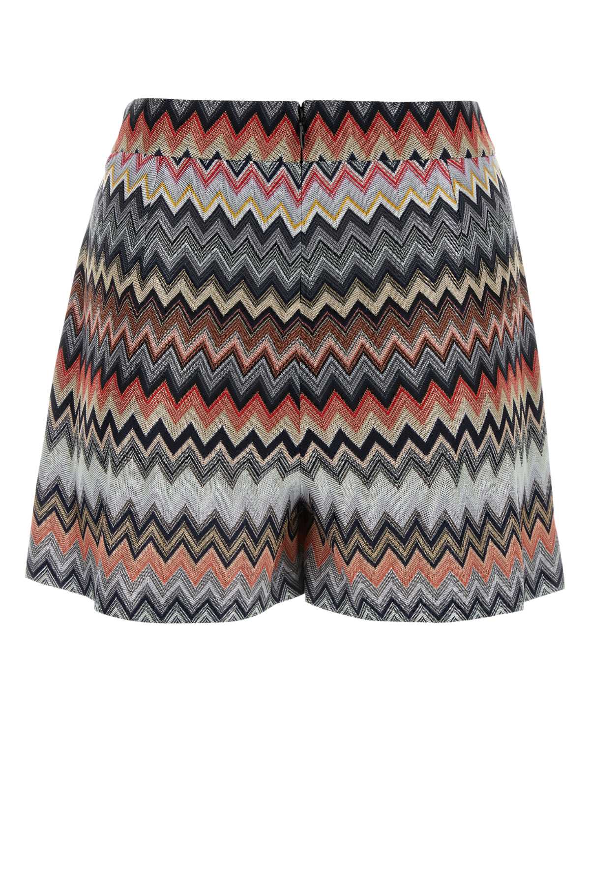 MISSONI EMBROIDERED COTTON BLEND SHORTS
