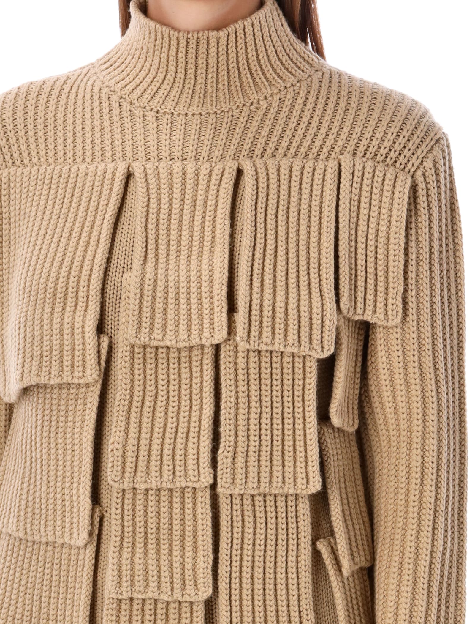 Shop Jw Anderson Flap Jumper In Flax