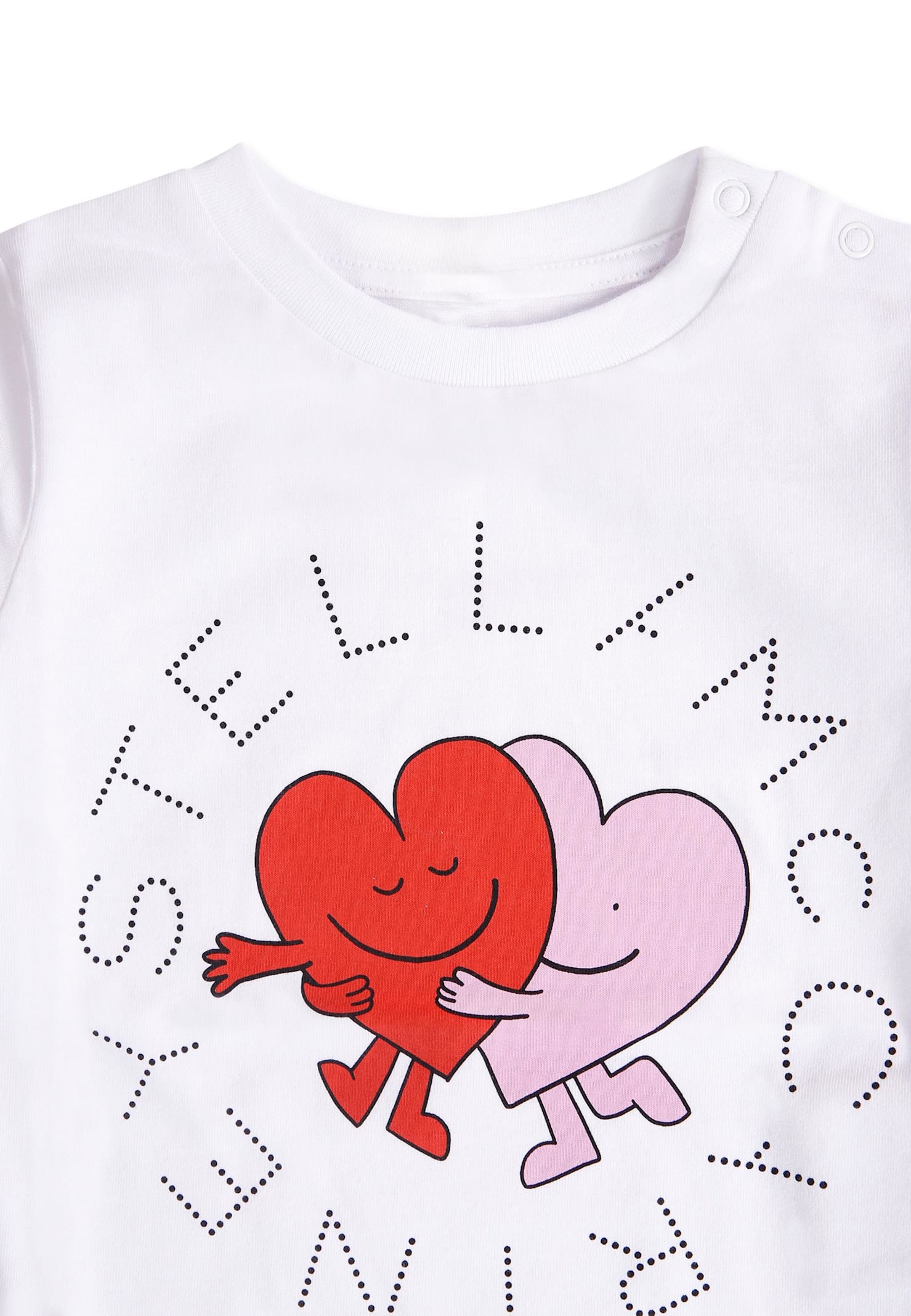 Stella Mccartney White T-shirt For Baby Girl With Heart In White