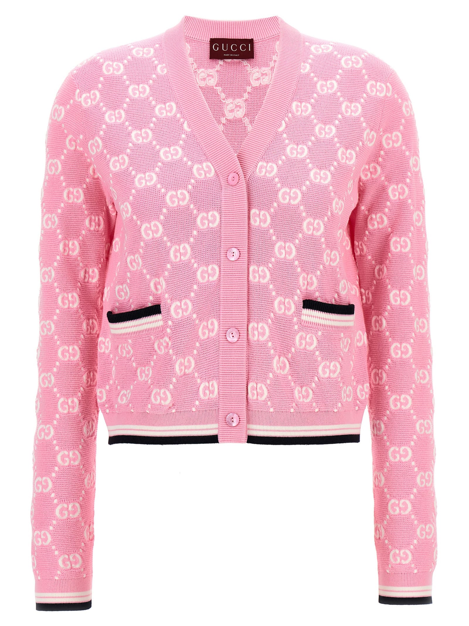 Shop Gucci Gg Cardigan In Pink