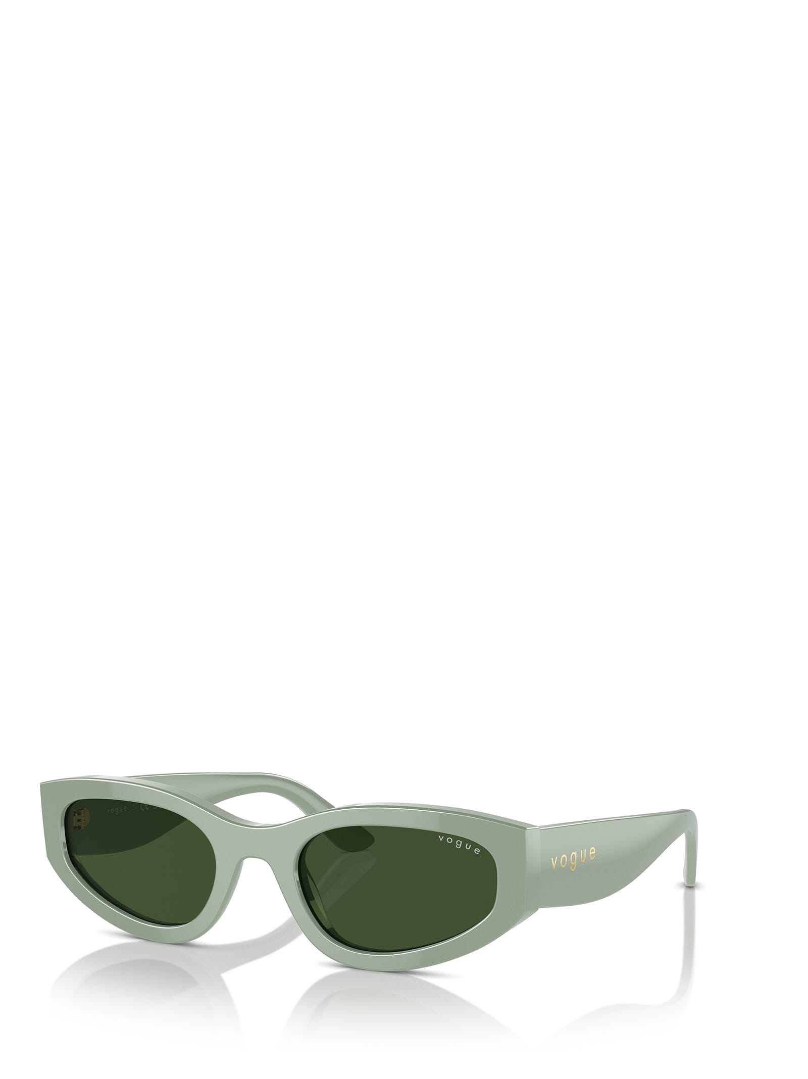 Shop Vogue Eyewear Vo5585s Full Light Green Sunglasses