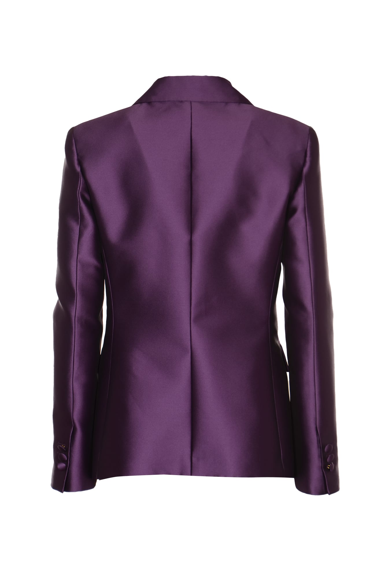 Shop Alberta Ferretti Single-buttoned Blazer In Violet