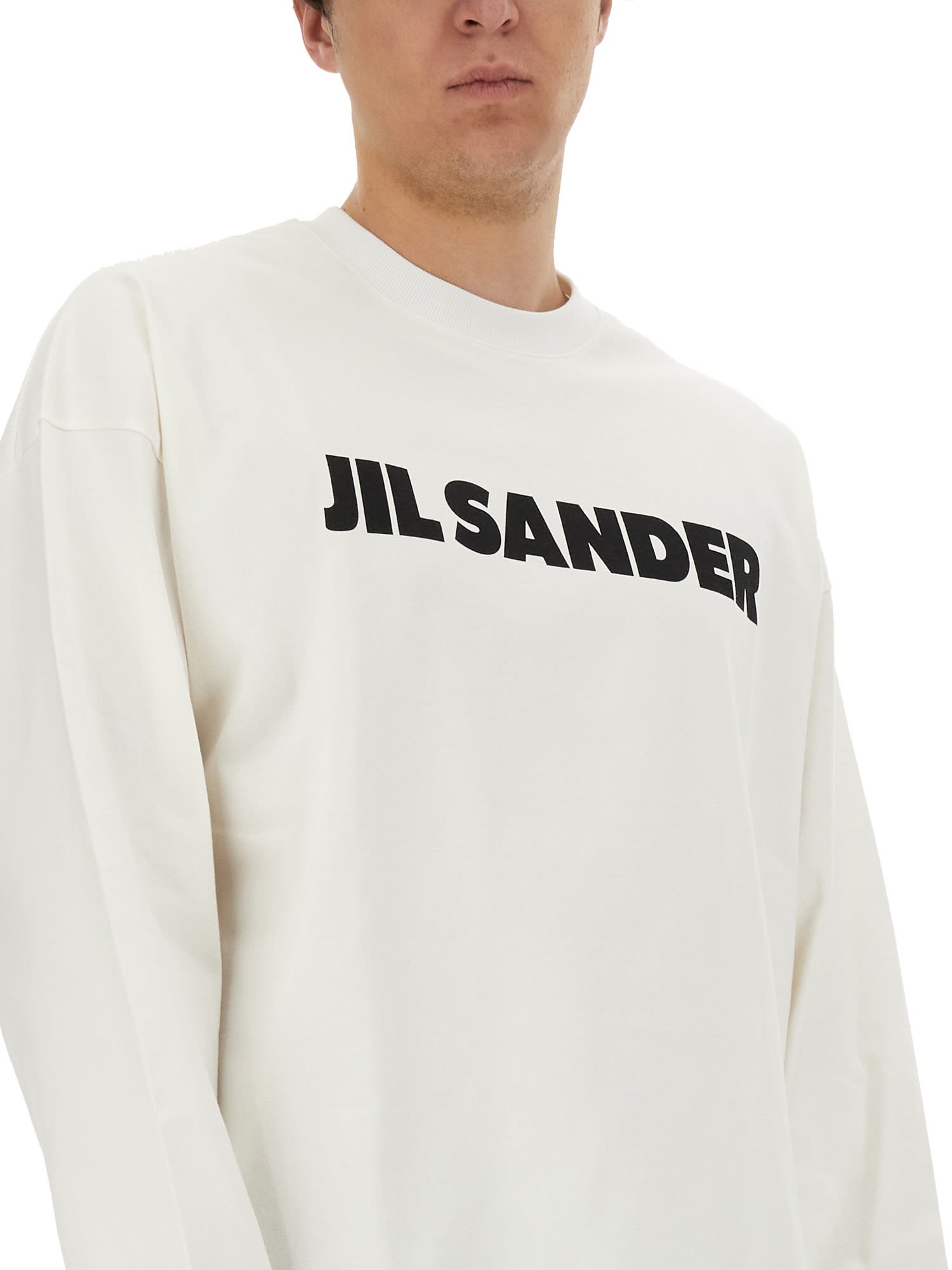 Shop Jil Sander T-shirt With Logo In Natural