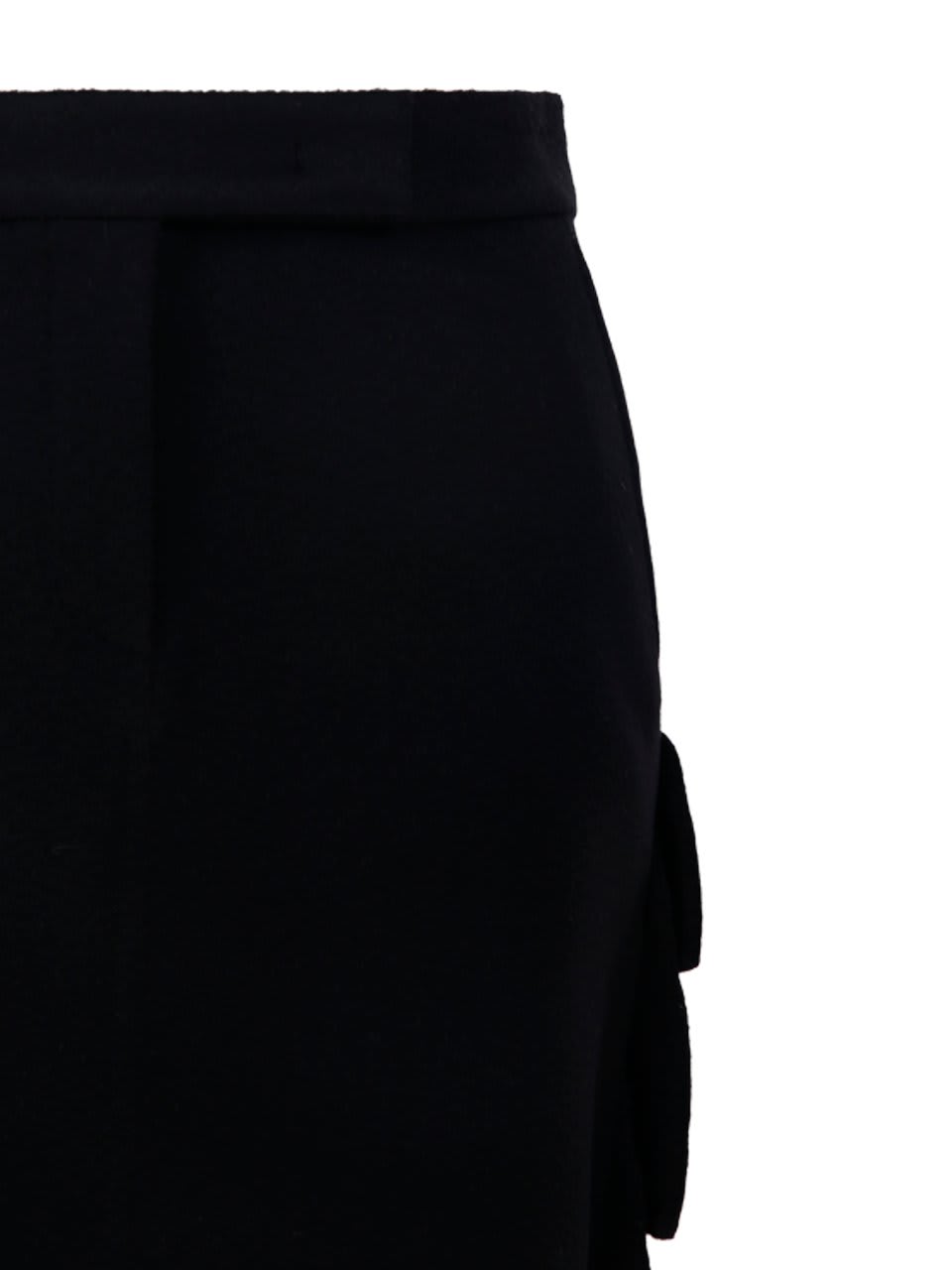 Max Mara Caro Wool Mini Skirt In Black