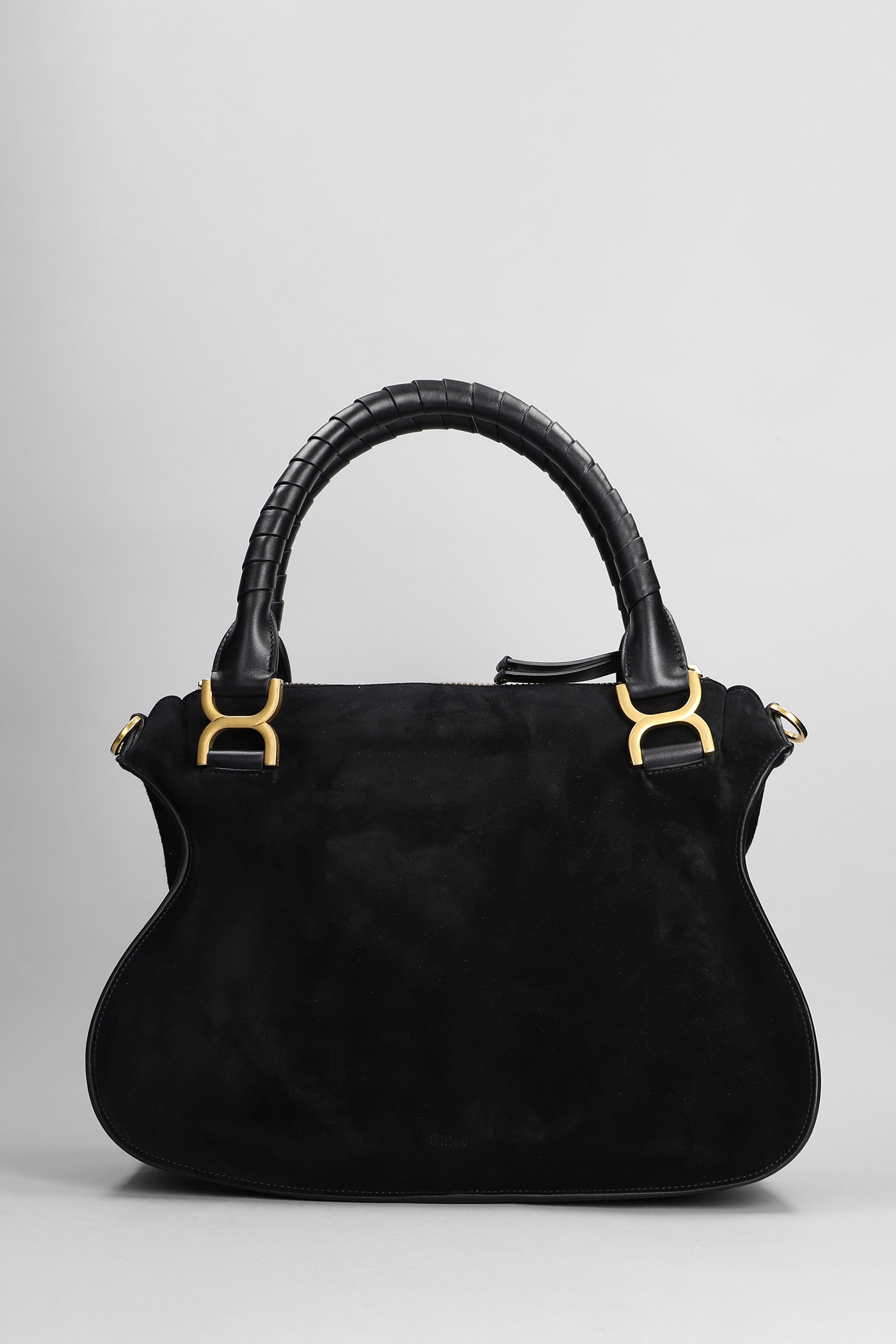 Shop Chloé Mercie Shoulder Bag In Black Leather