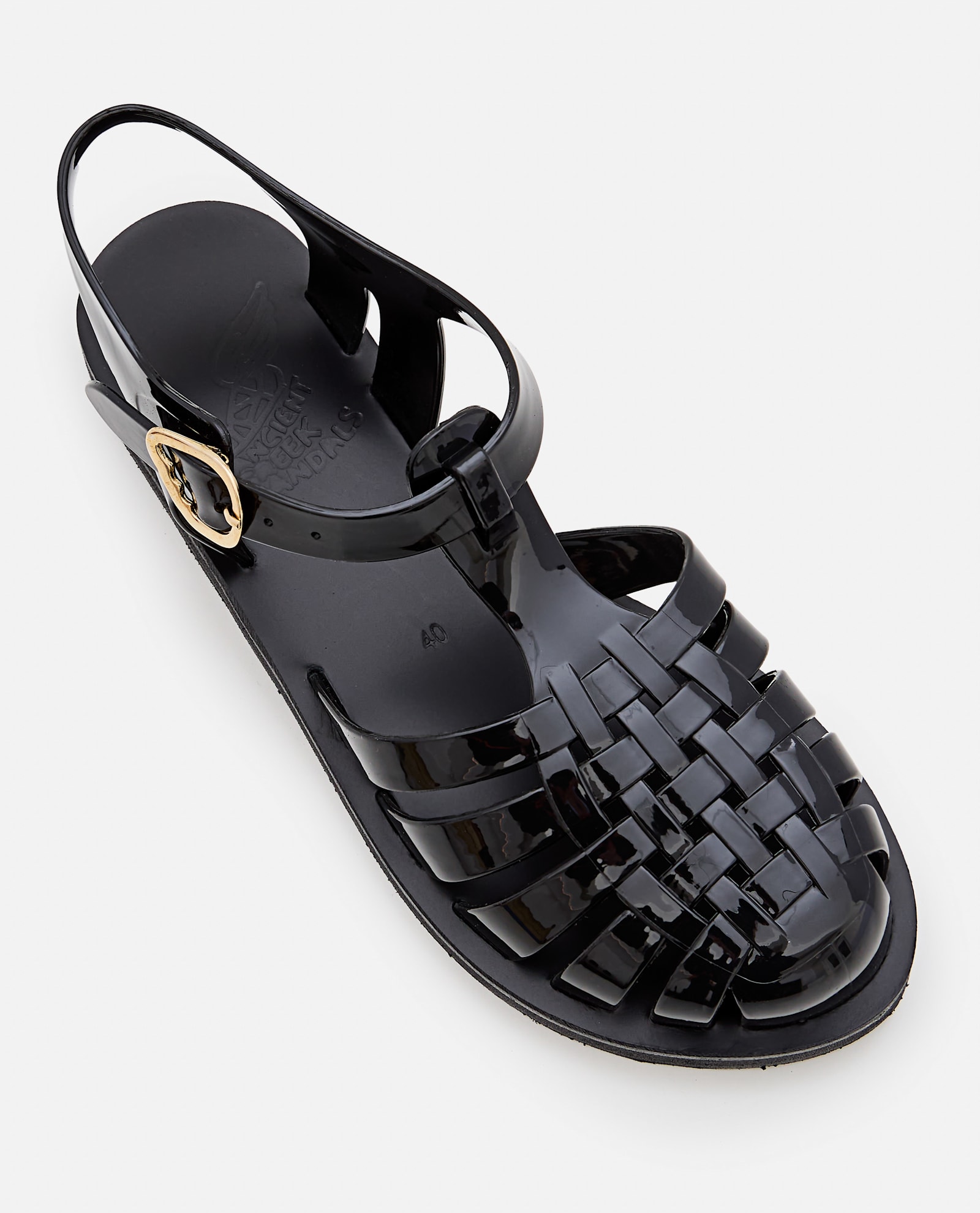 Ancient Greek Sandals Black Sandals In Black