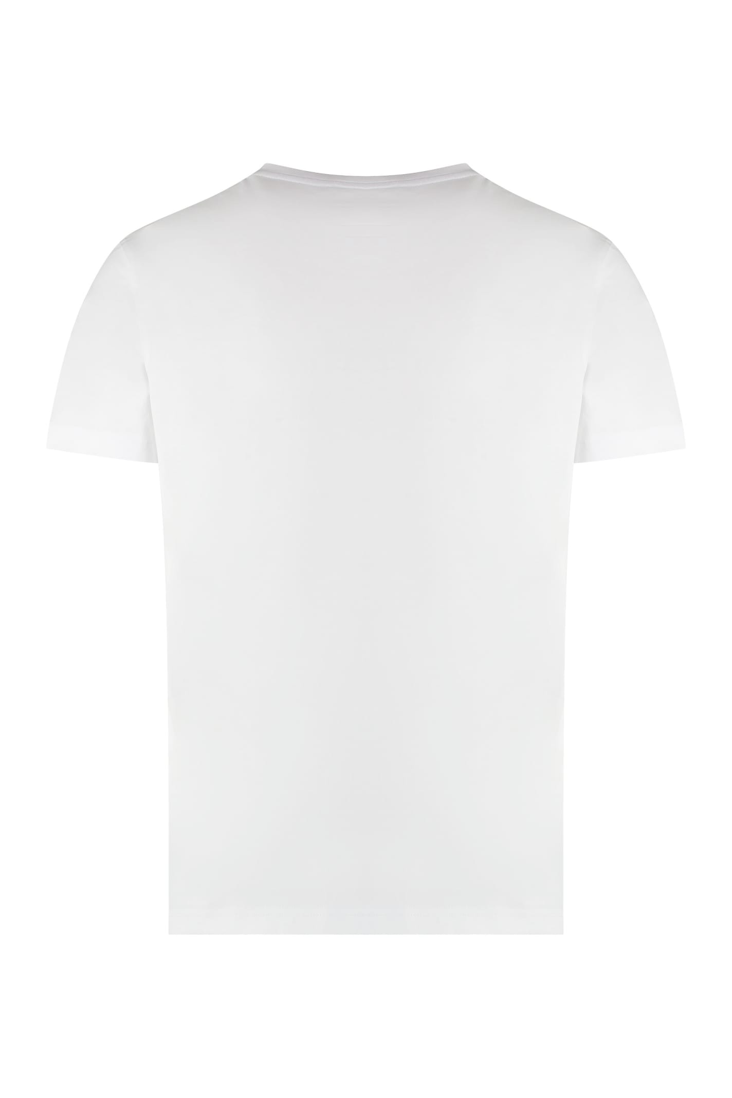 Shop K-way Edouard Cotton Crew-neck T-shirt In Bianco