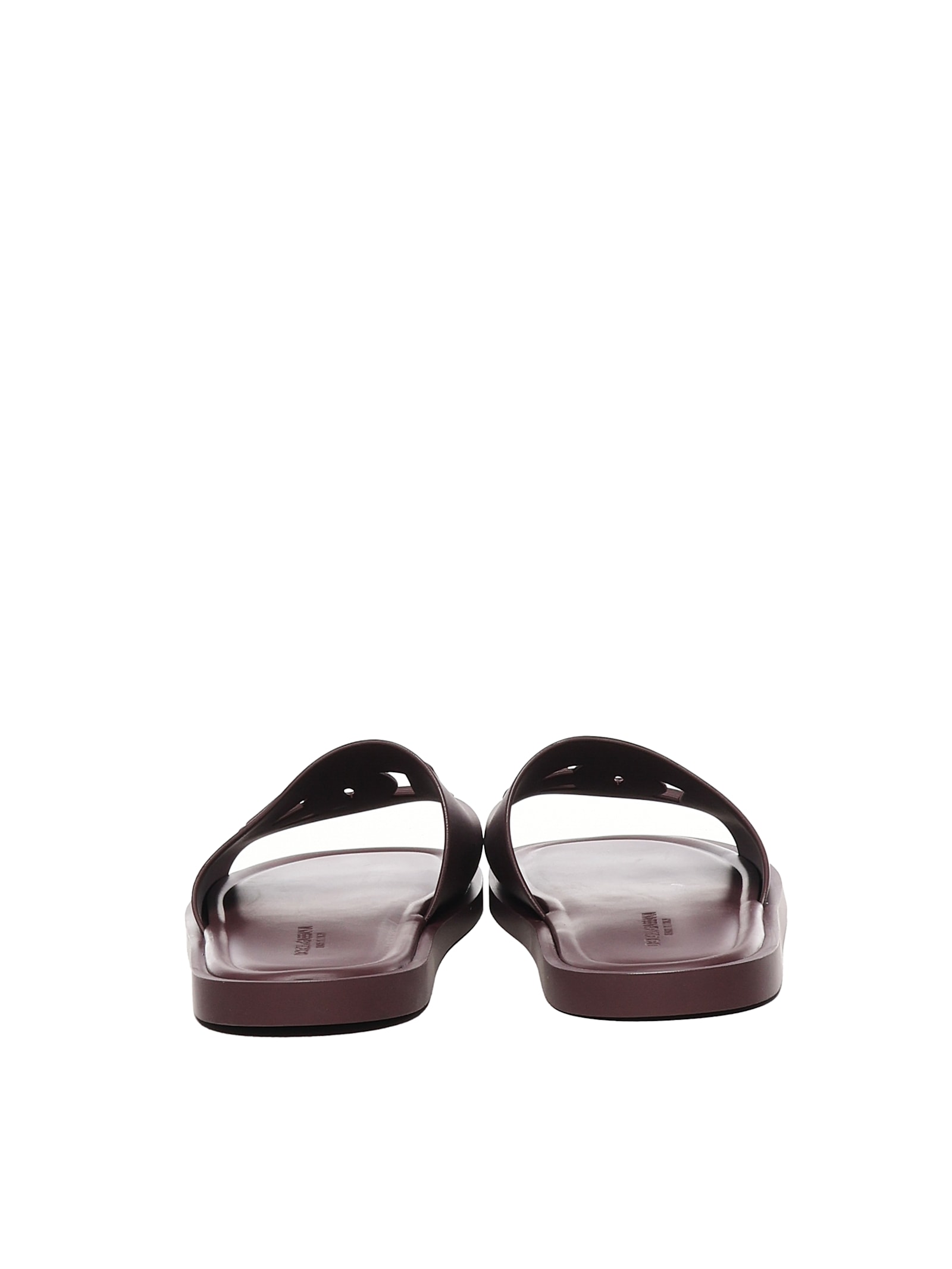Dolce & Gabbana Logo-embellished Slide Sandals In Brown