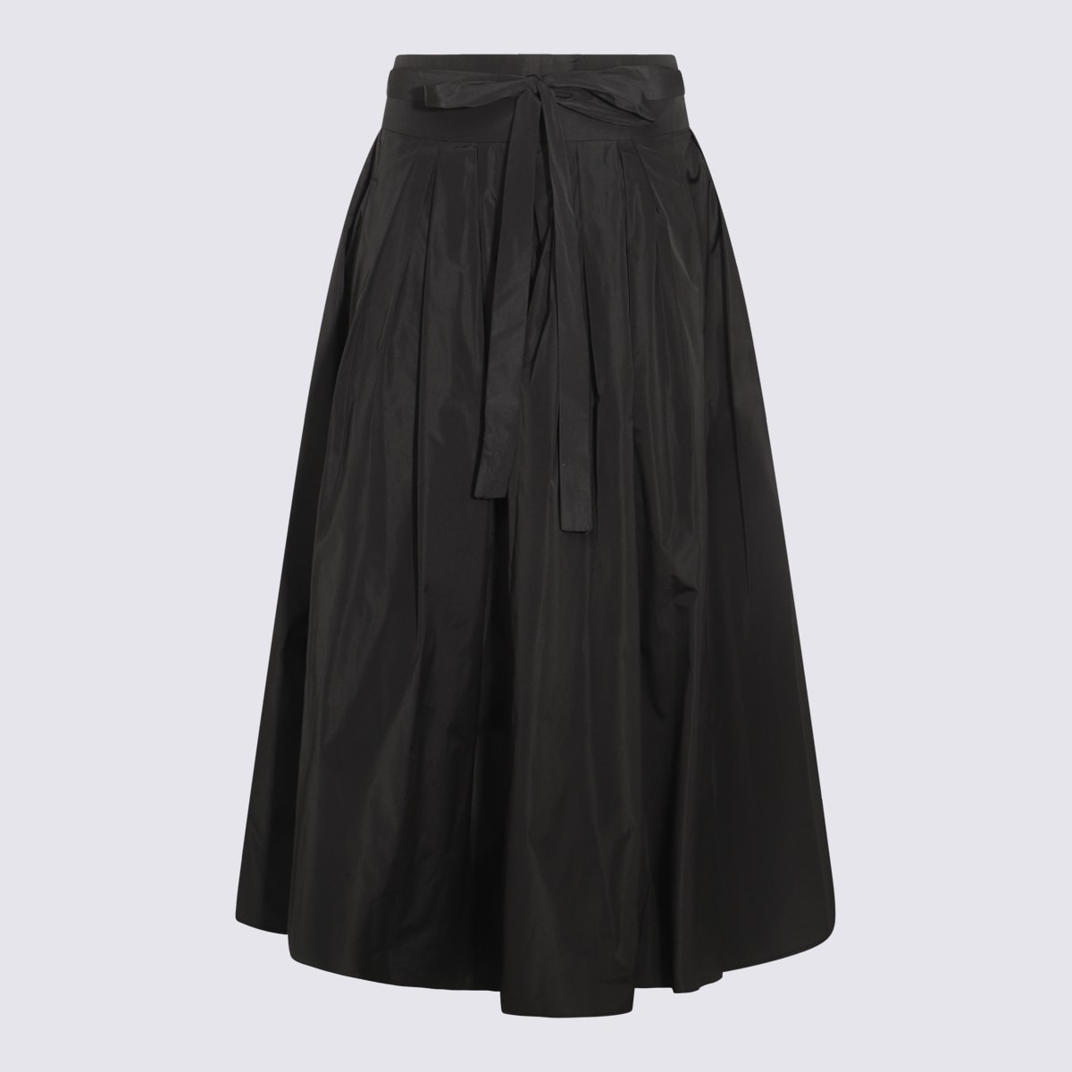 S Max Mara Black Poplin Lirica Skirt