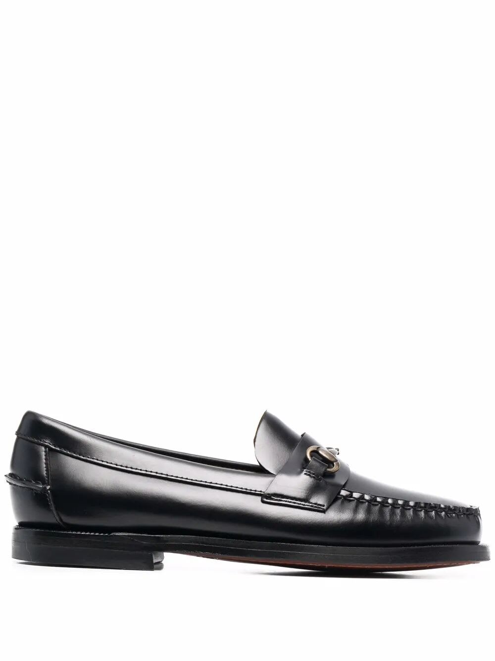Sebago Horsebit-detail Leather Loafers In Black