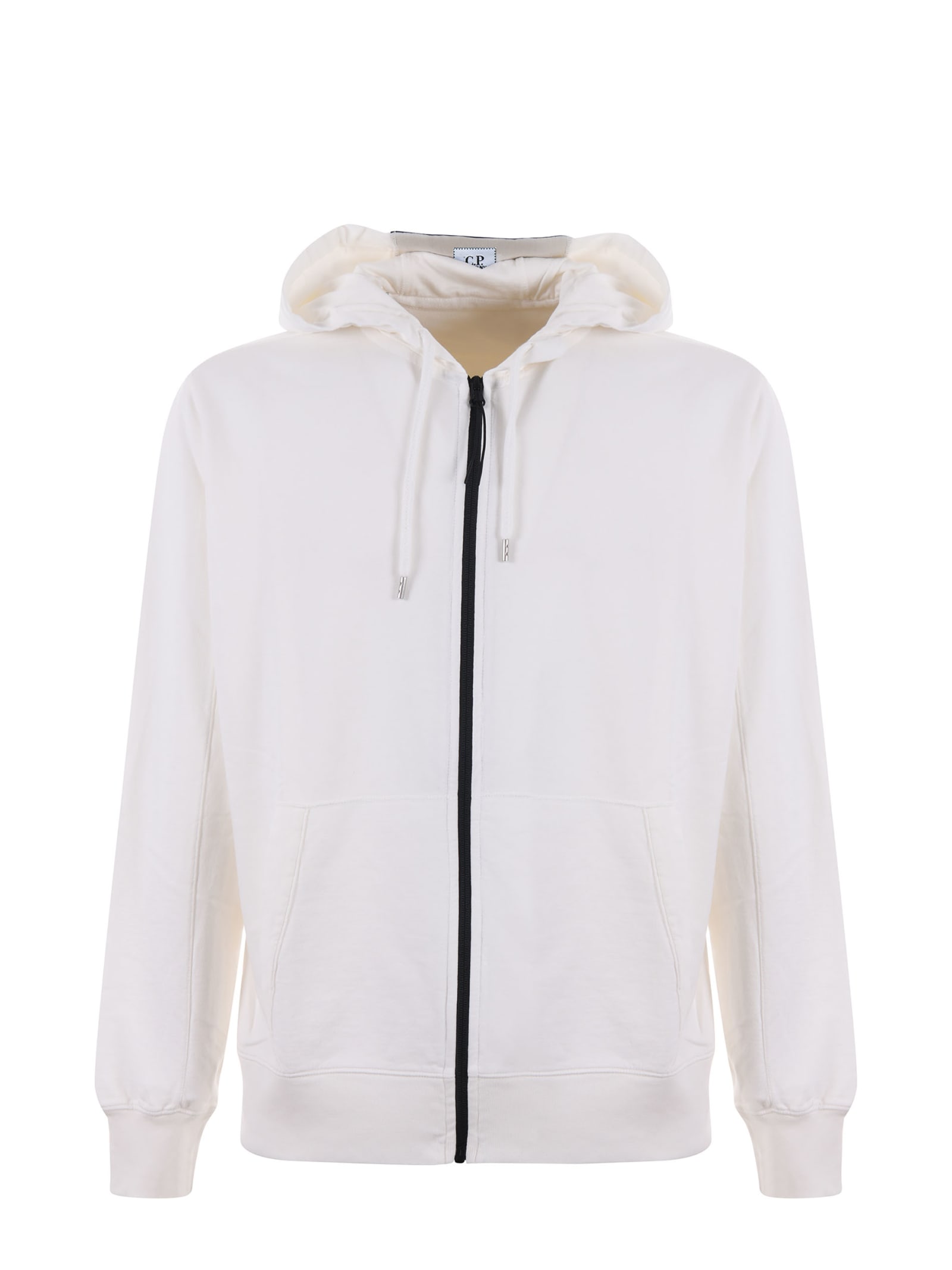 Shop C.p. Company Lightweight Sweatshirt  In Bianco Latte