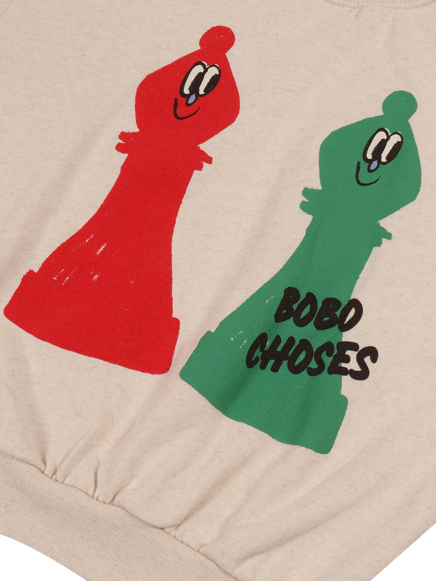 Bobo Choses Checkmate Sweatshirt In White