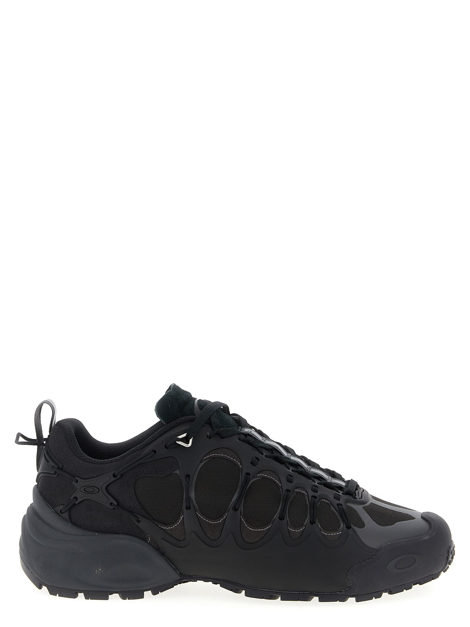 Junya Watanabe Technical Fabric Sneakers With Cage-like Overlay In Black