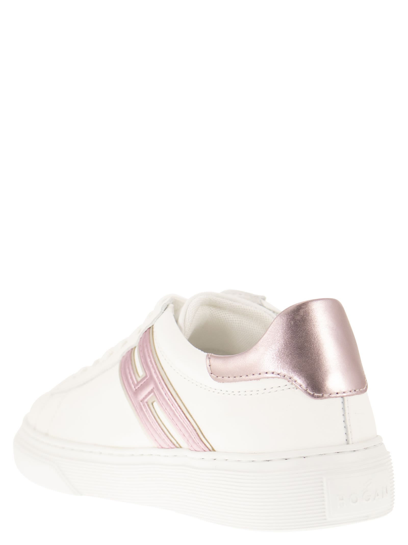 Shop Hogan Sneakers H365 In Rux Bianco Rosa