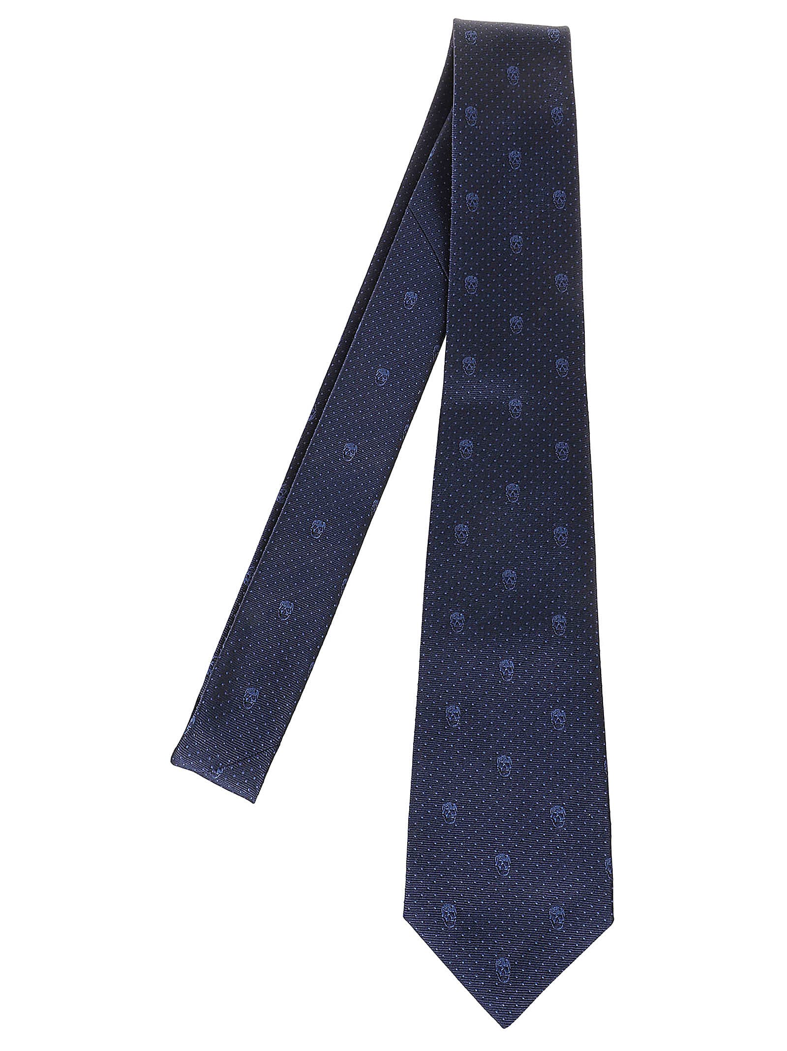 ALEXANDER MCQUEEN TIE SKULL POLKA DOTS 