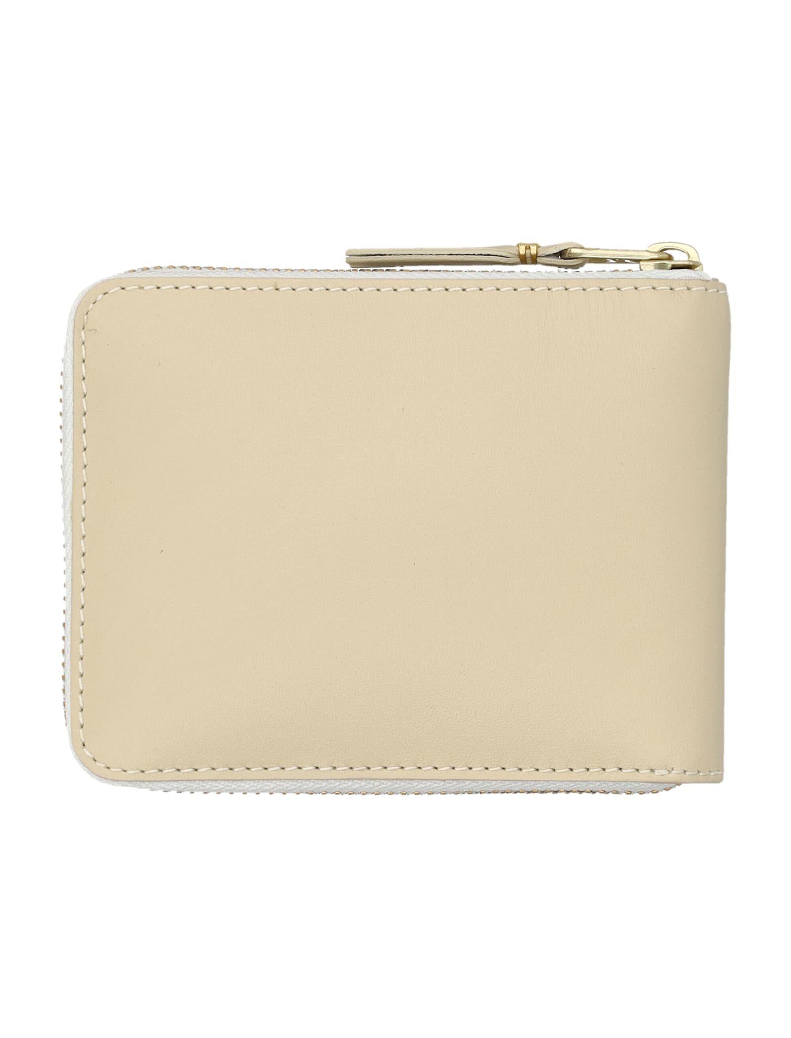 Comme Des Garçons Small Zip Around Wallet In Ecru