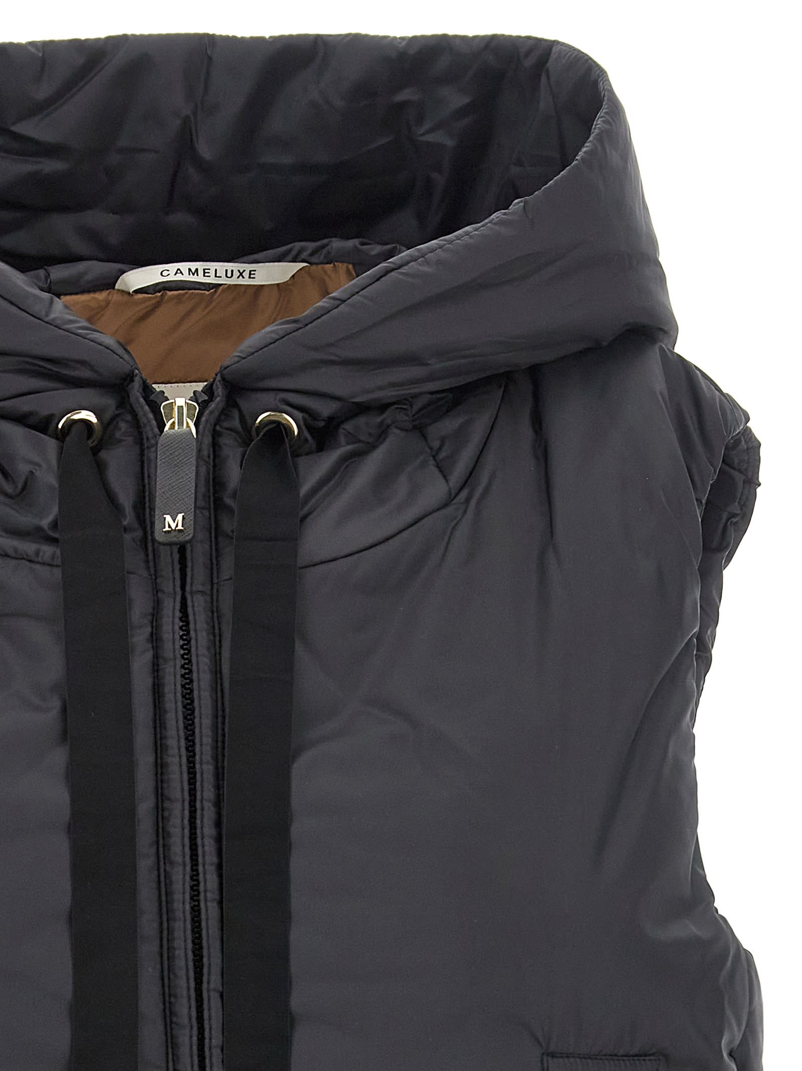 Shop Max Mara The Cube Greengo Padded Vest In Black