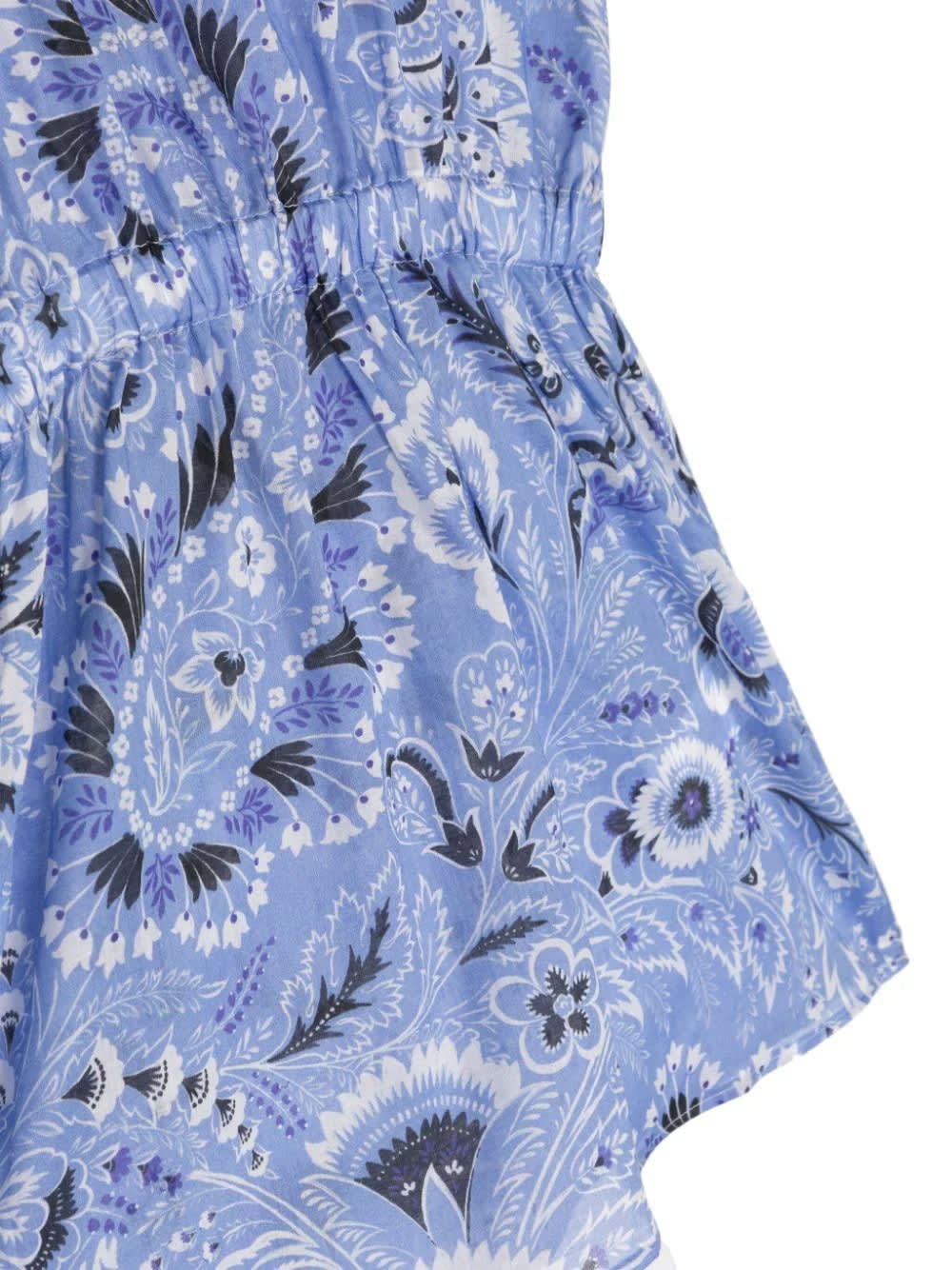 Shop Etro Light Blue Dress With Paisley Print