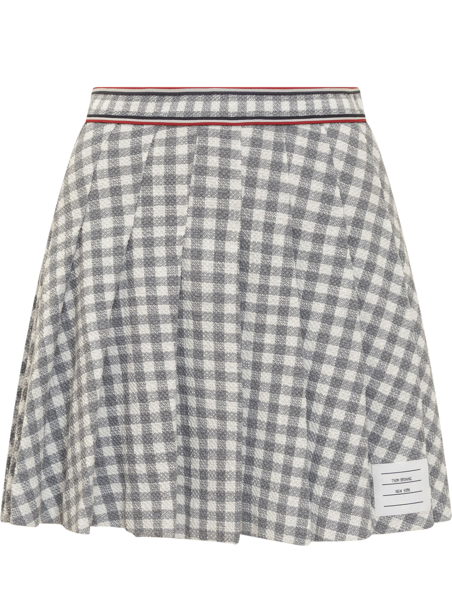 Thom Browne Pleated Skirt In Med Grey