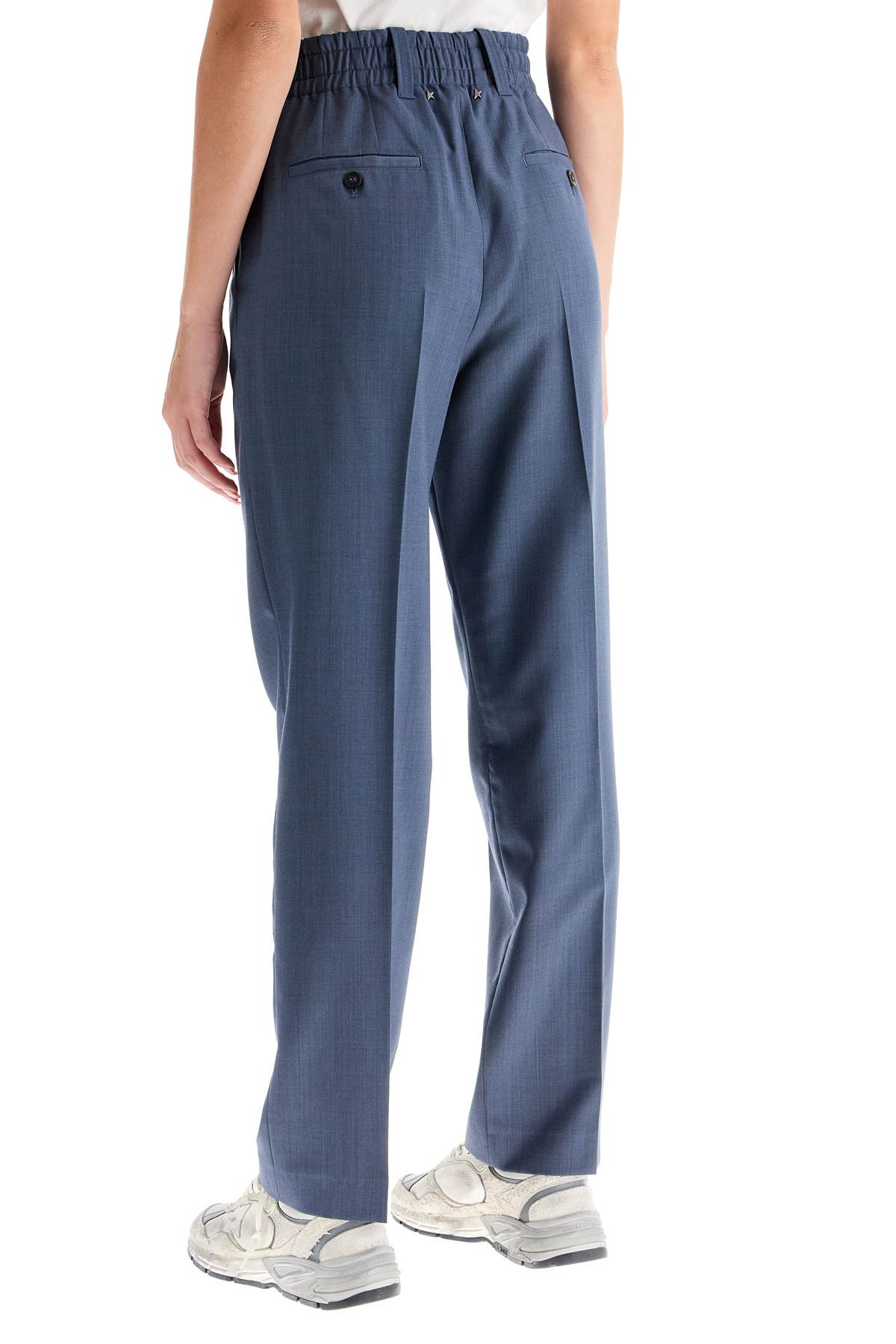 Shop Golden Goose Soft Wool Trousers For Comfortable Wear In Grisallie (grey)