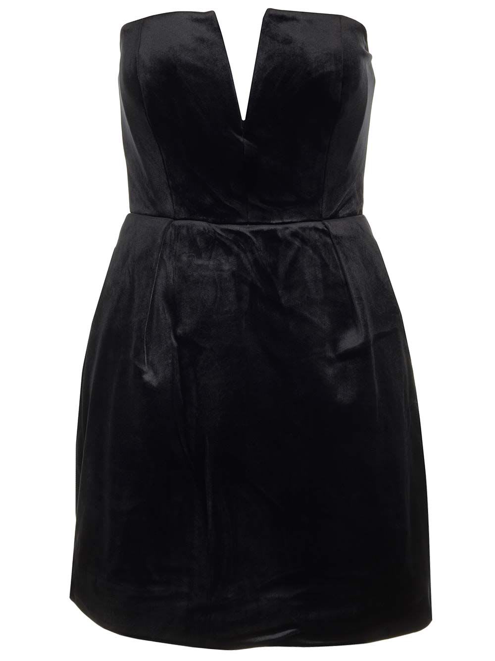 Shop Roland Mouret Silk Velvet Mini Dress In Black